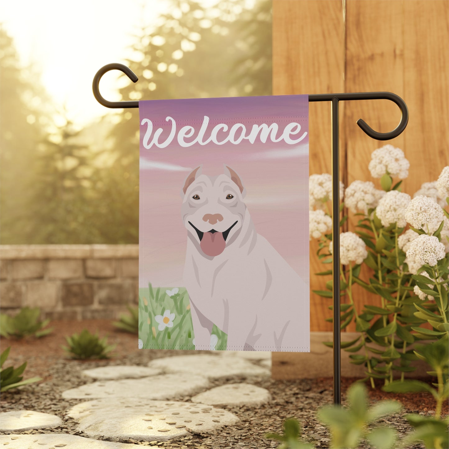Pit Bull Dog Welcome Garden Flag