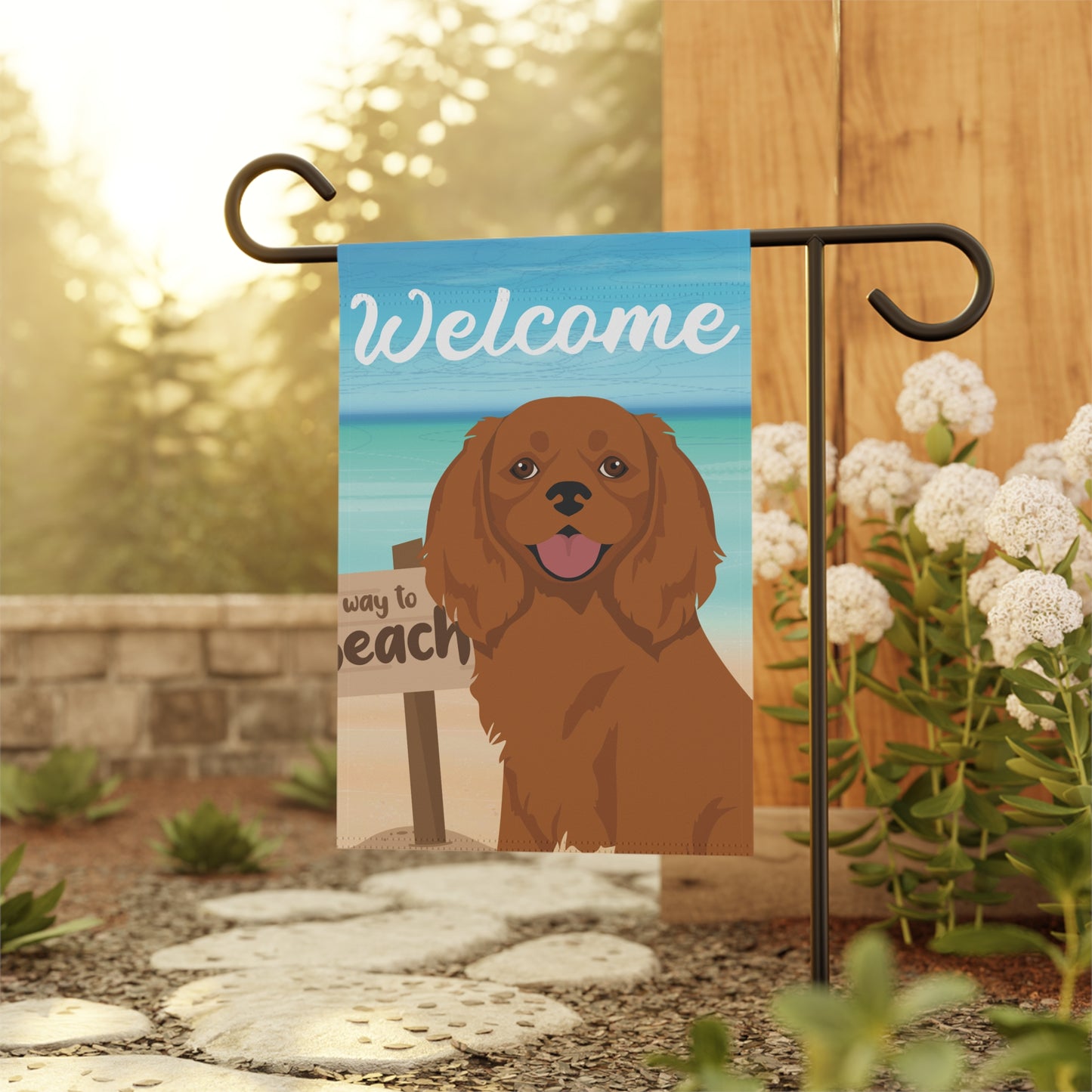 Cavalier King Charles Spaniel Dog Garden Flag