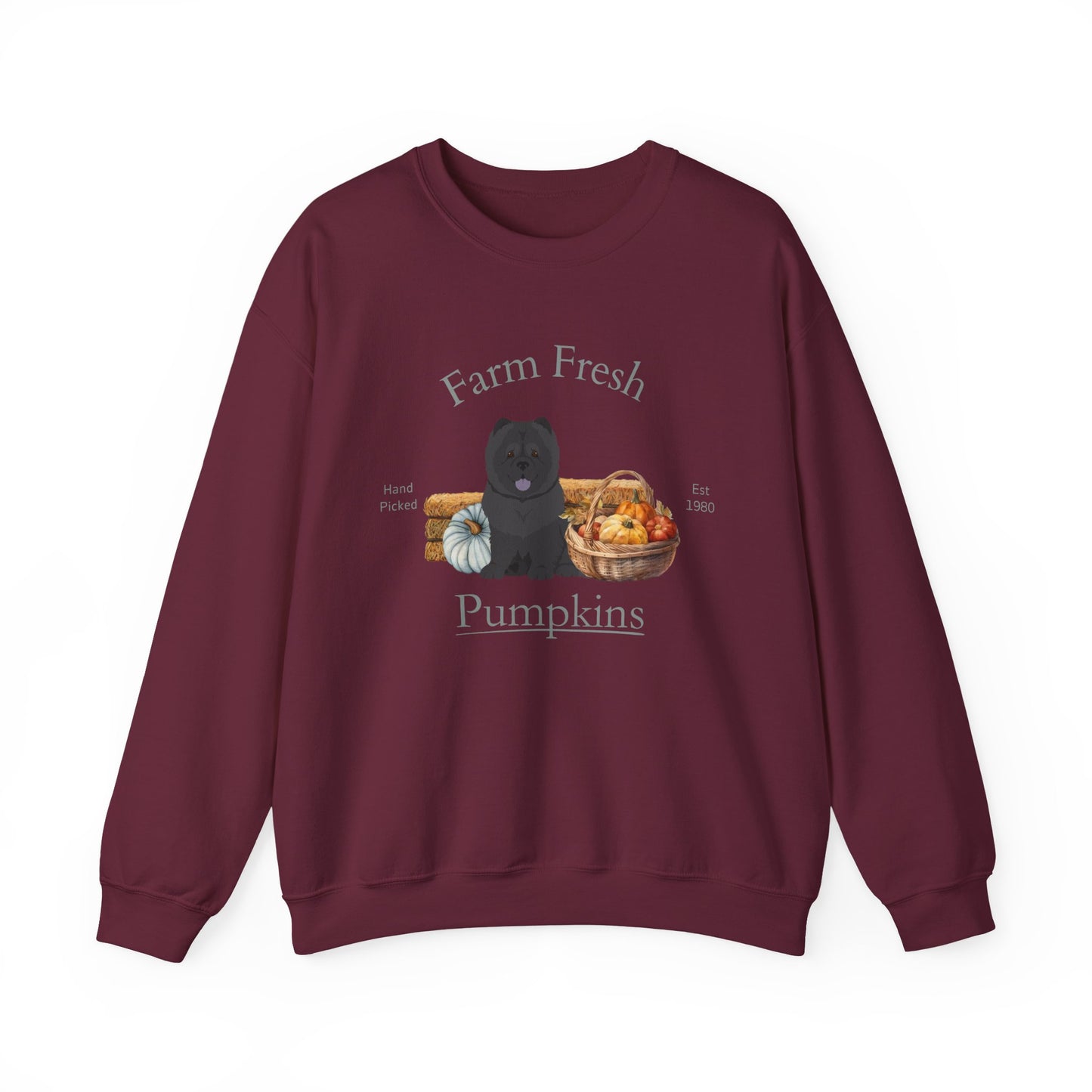 Chow Chow Dog Fall Farm Fresh Unisex Heavy Blend Crewneck Sweatshirt
