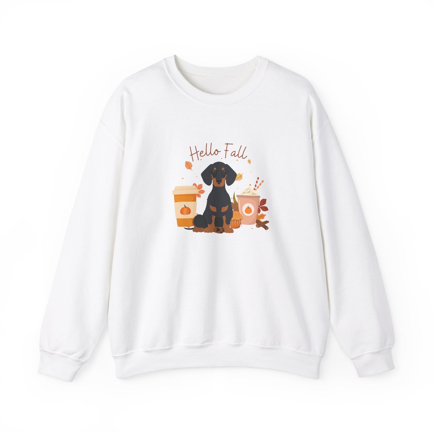 Dachshund Dog Fall Unisex Heavy Blend Crewneck Sweatshirt