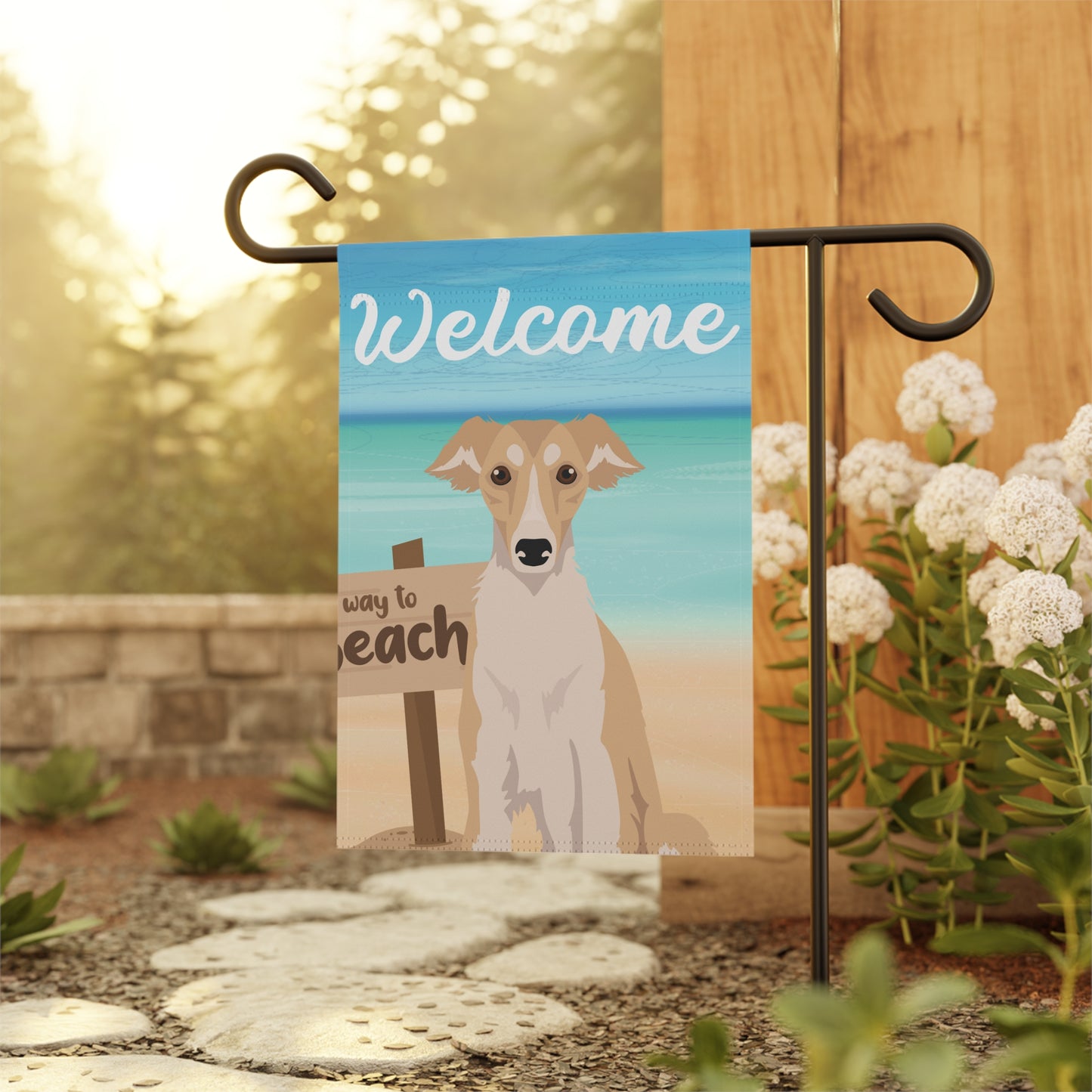 Silken Windhound Dog Garden Flag