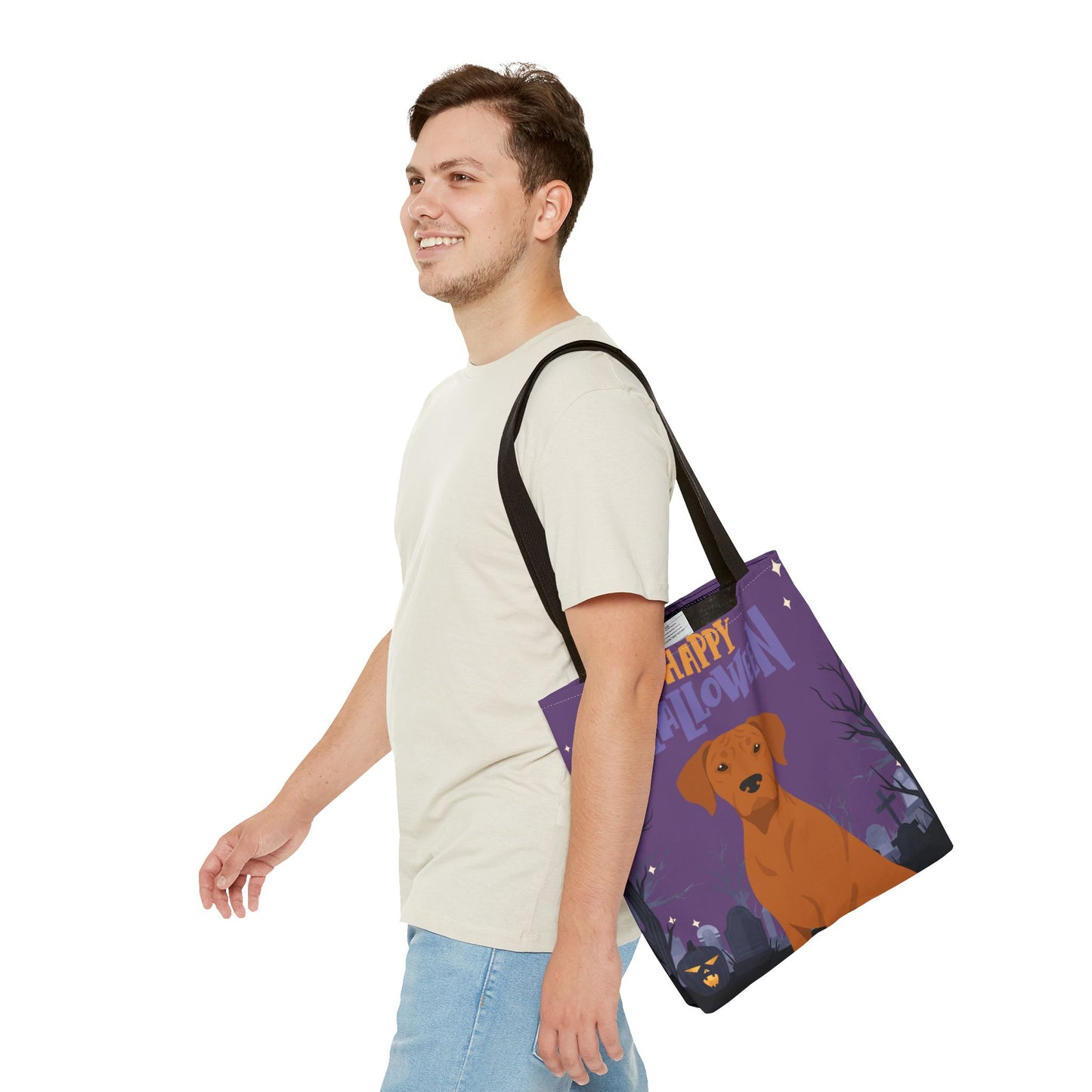 Rhodesian Ridgeback Dog Happy Halloween Tote Bag 16x16
