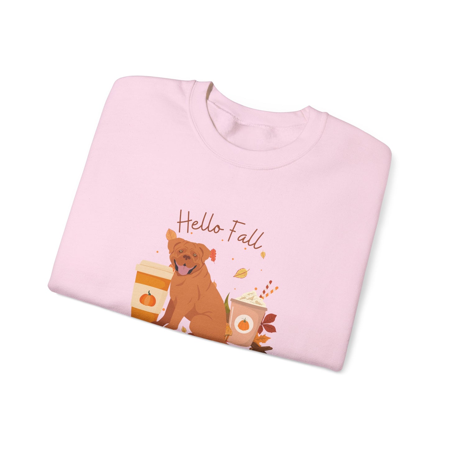 Dogue De Bordeaux Dog Fall Unisex Heavy Blend Crewneck Sweatshirt