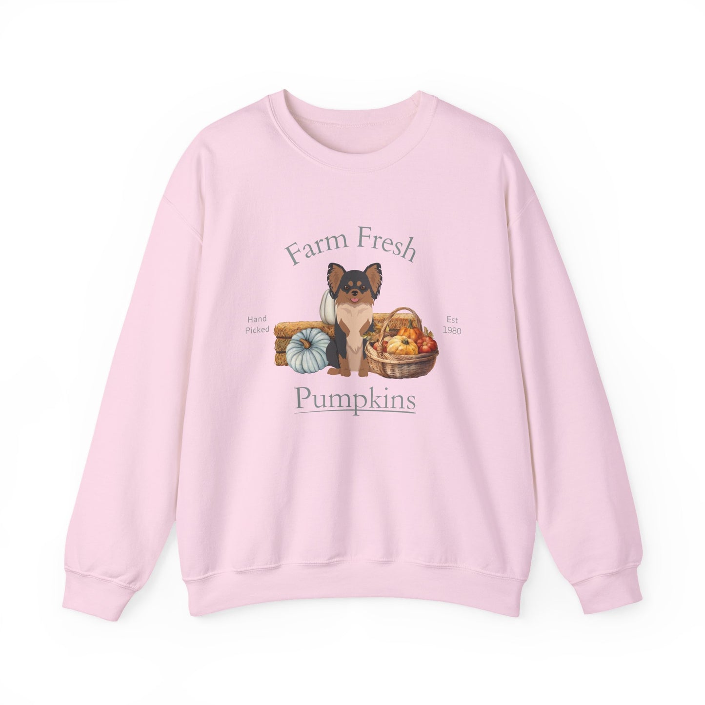 Chihuahua Dog Fall Farm Fresh Unisex Heavy Blend Crewneck Sweatshirt