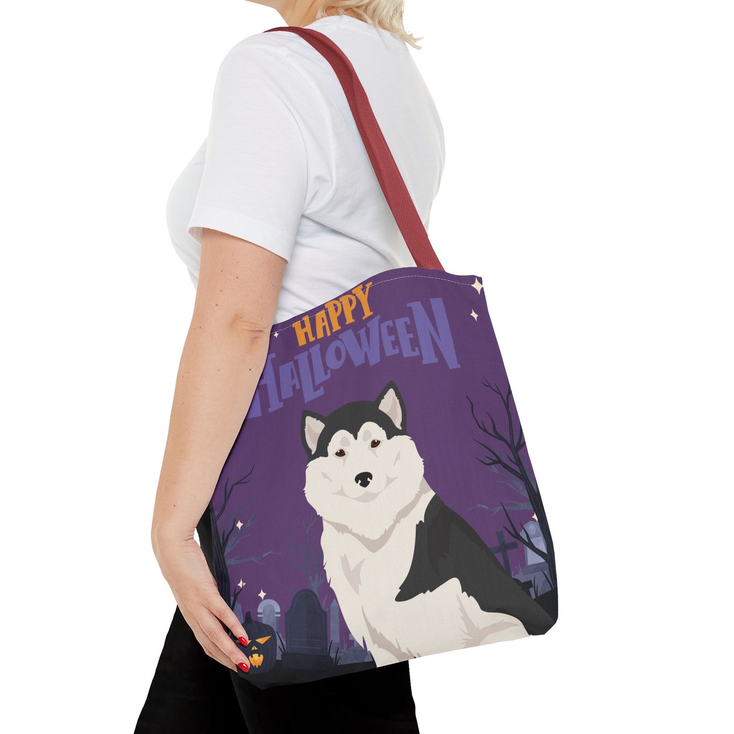 Greenland Dog Dog Happy Halloween Tote Bag 16x16