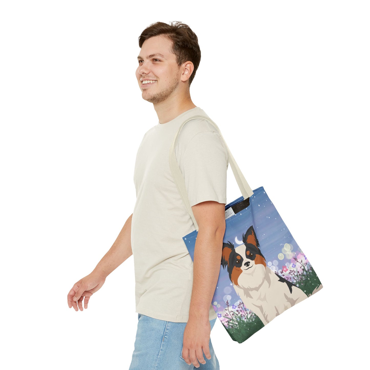 Papillon Dog Tote Bag 16x16