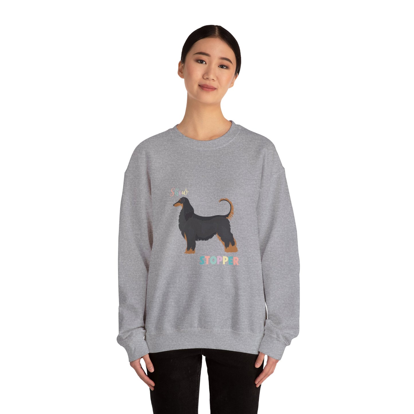 Afghan Hound Dog Unisex Heavy Blend Crewneck Sweatshirt