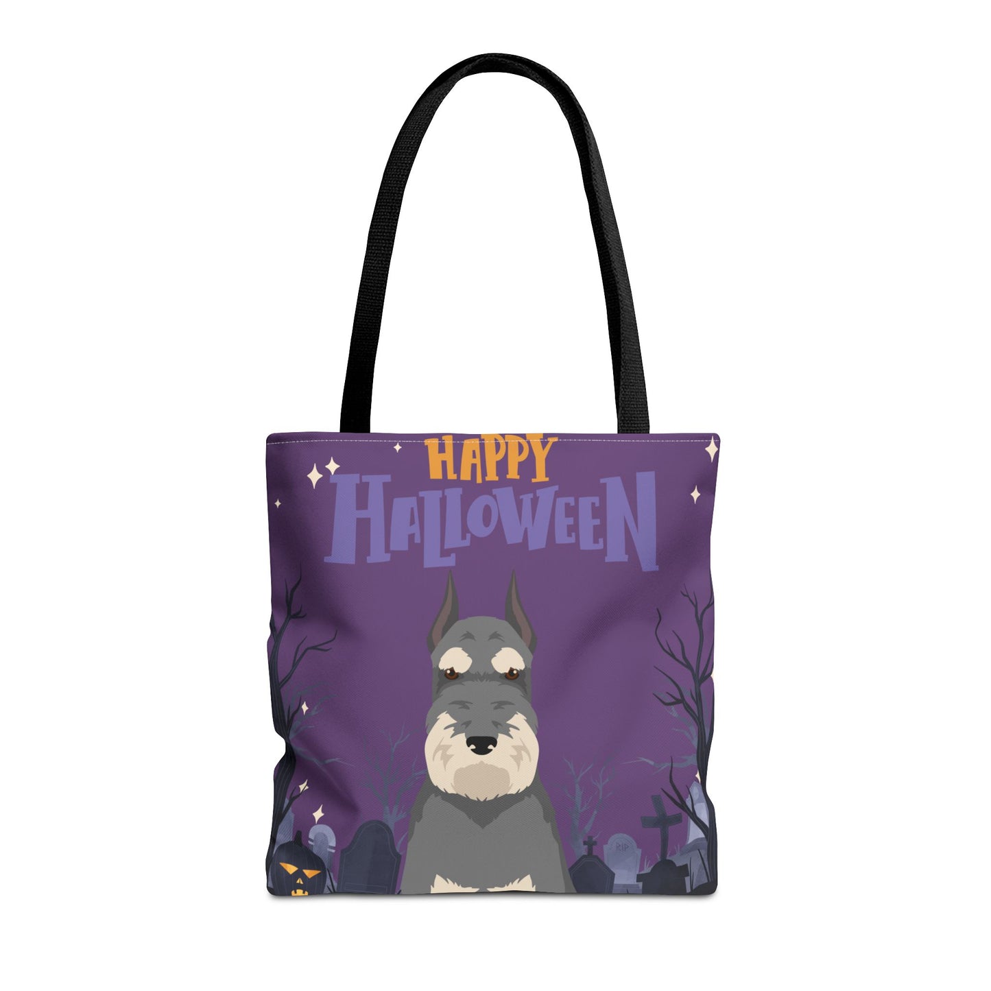 Schnauzer Dog Happy Halloween Tote Bag 16x16