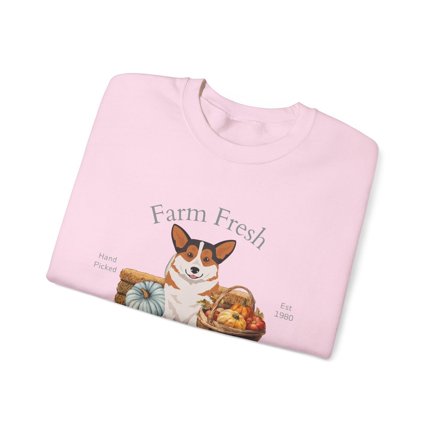 Pembroke Welsh Corgi Dog Fall Farm Fresh Unisex Heavy Blend Crewneck Sweatshirt