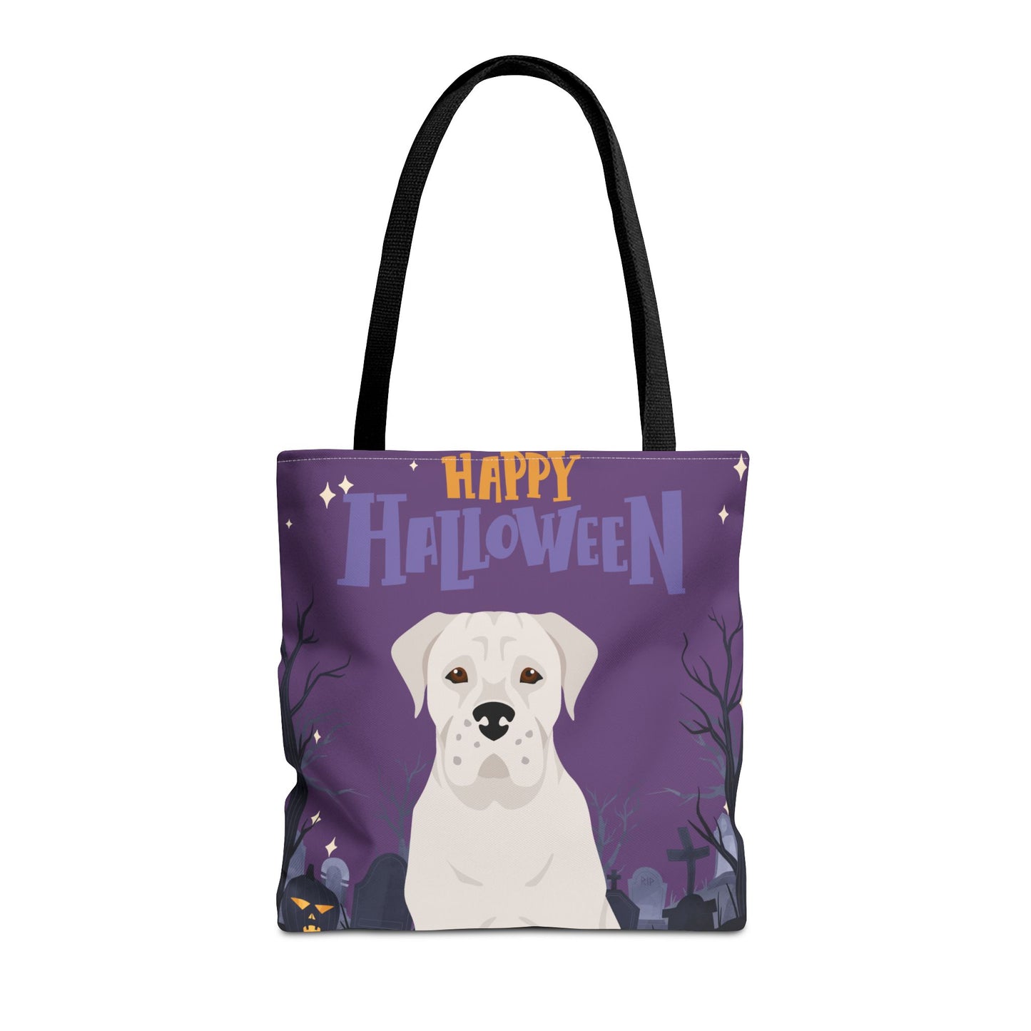 Dogo Argentino Dog Happy Halloween Tote Bag 16x16
