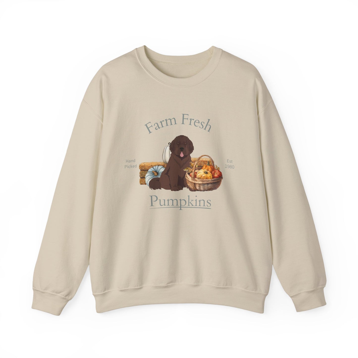 Newfoundland Dog Fall Halloween Unisex Heavy Blend Crewneck Sweatshirt