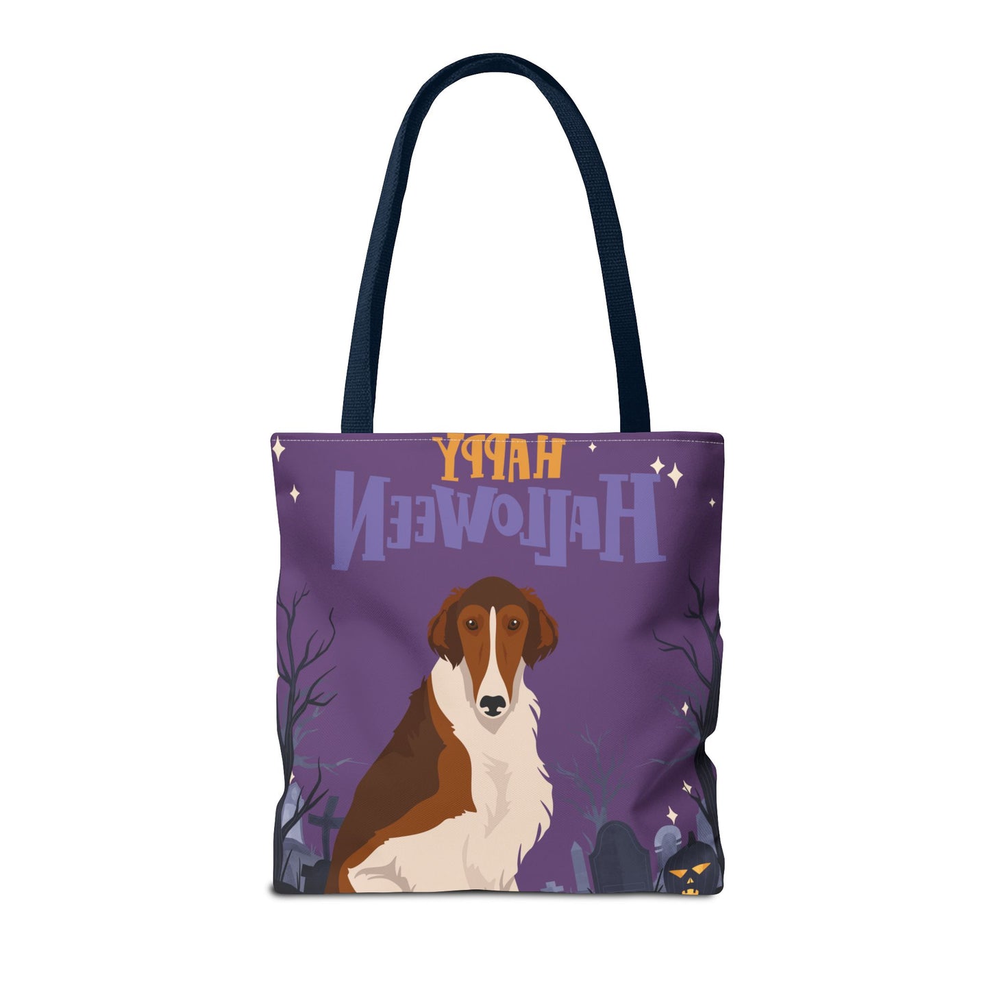Borzoi Dog Happy Halloween Tote Bag 16x16