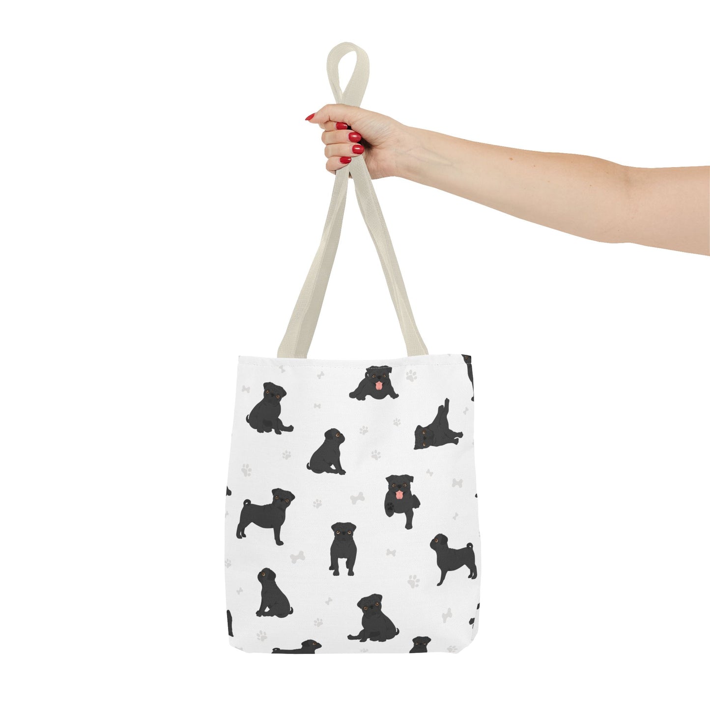 Pug Dog Tote Bag, Dog Mom Gift