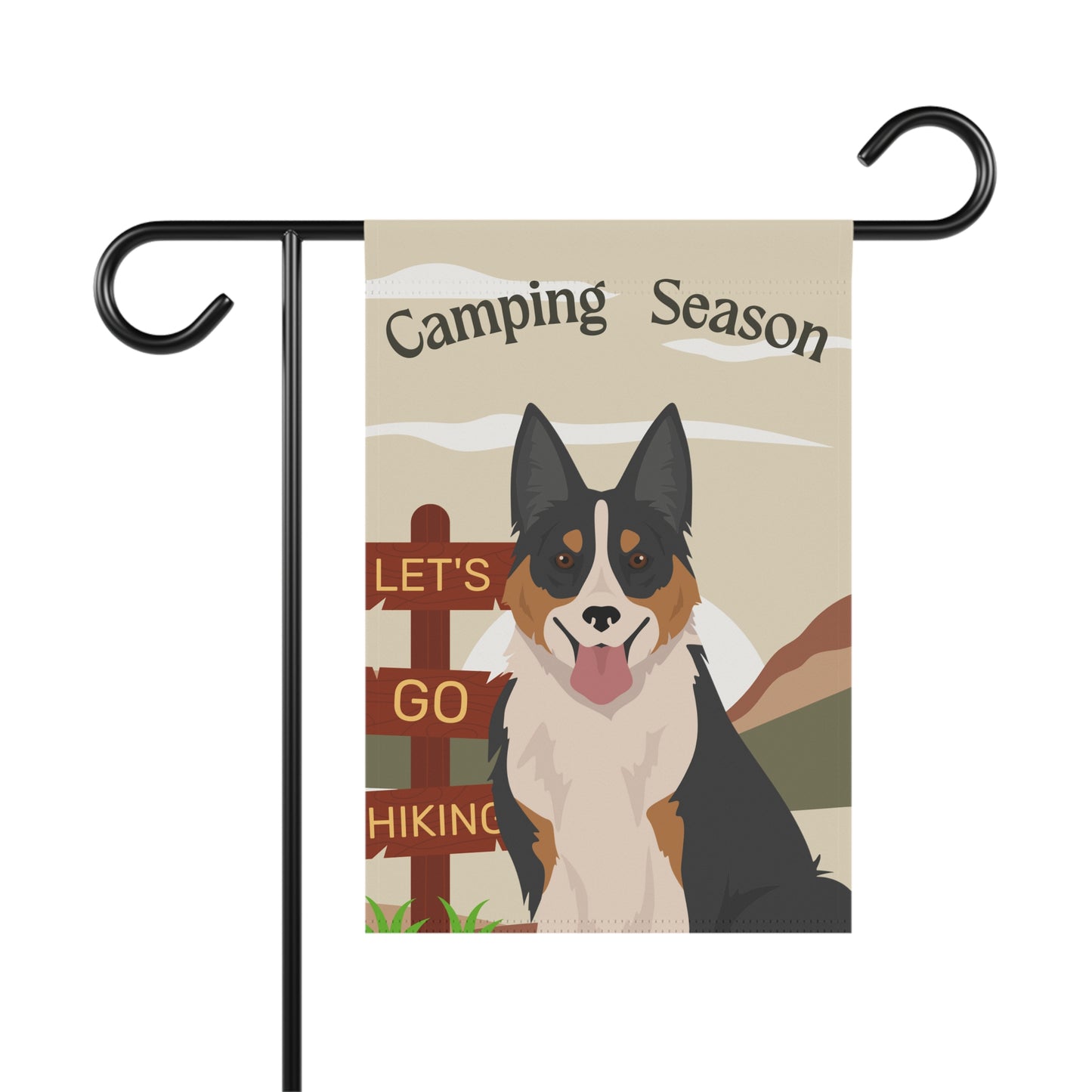 Welsh Sheepdog Dog Camping Garden Flag