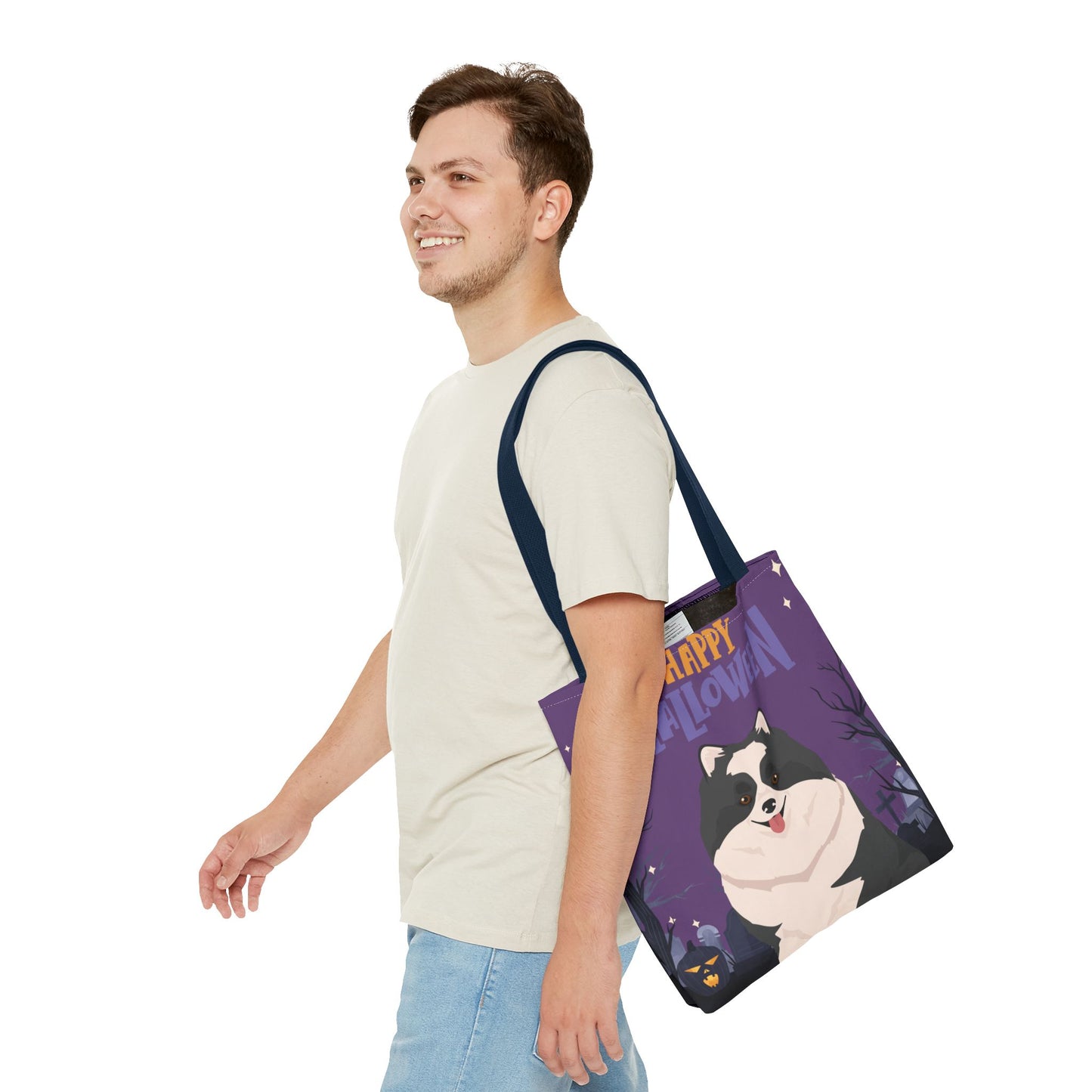 Pomeranian Dog Happy Halloween Tote Bag 16x16