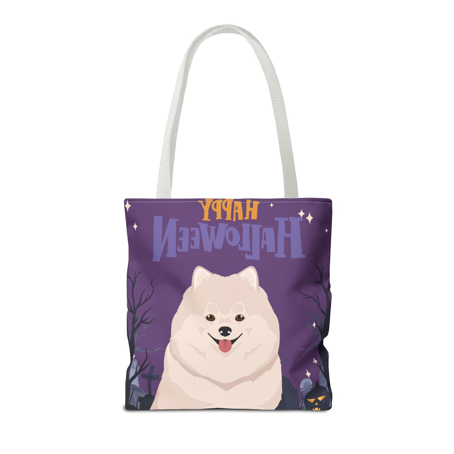 Pomeranian Dog Happy Halloween Tote Bag 16x16