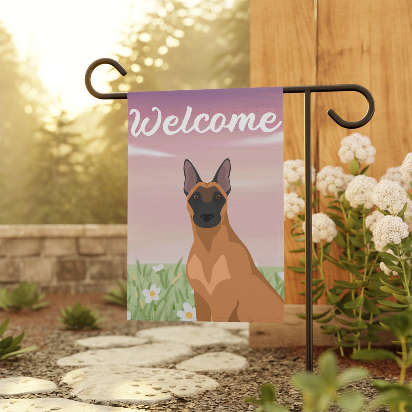 Belgian Malinois Dog Welcome Garden Flag