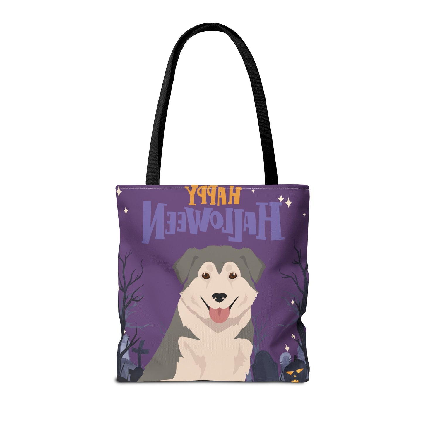 Aidi Dog Happy Halloween Tote Bag 16x16