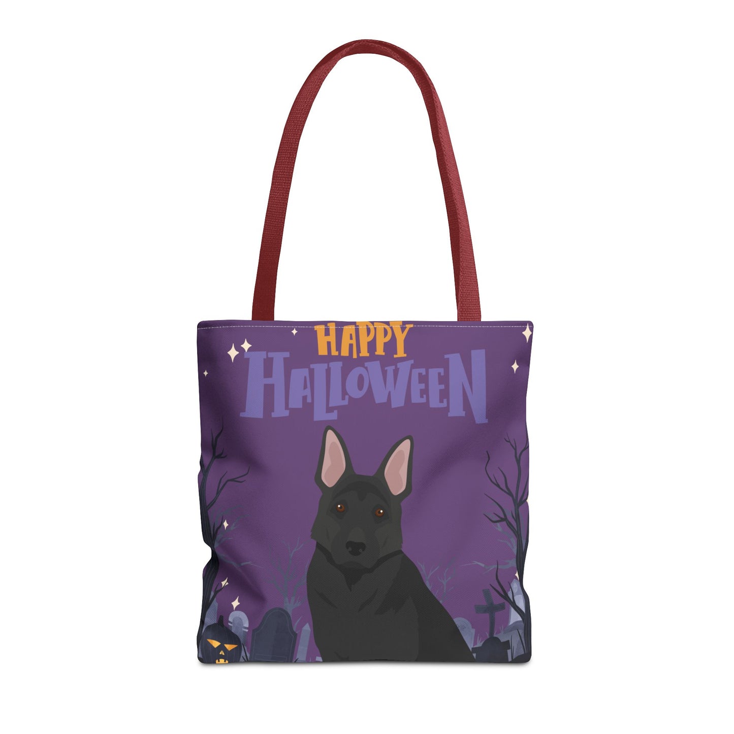 German Shepherd Dog Happy Halloween Tote Bag 16x16