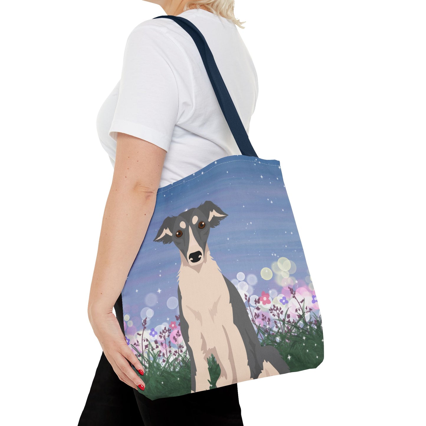 Silken Windhound Dog Tote Bag 16x16