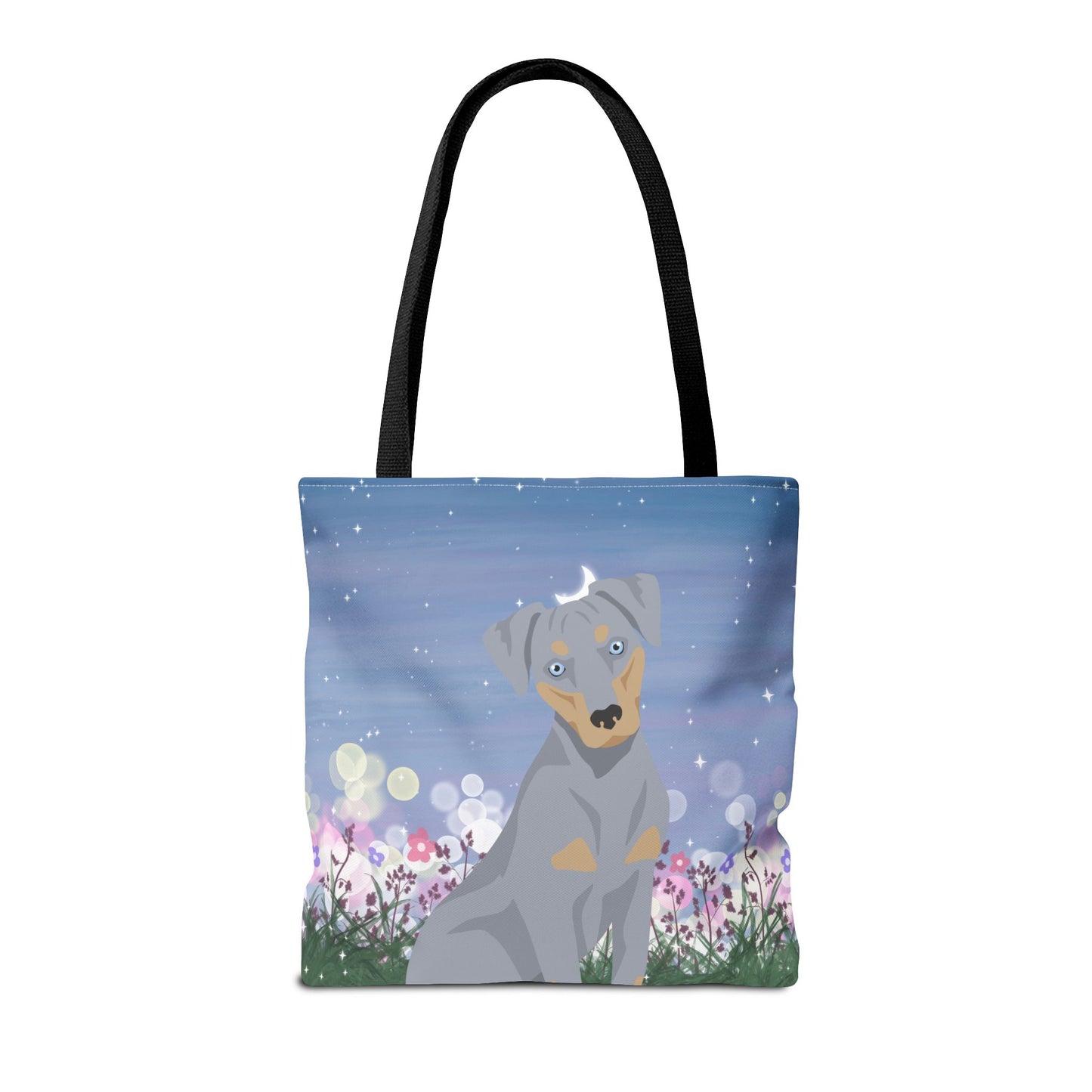 Blue Lacy Dog Tote Bag 16x16