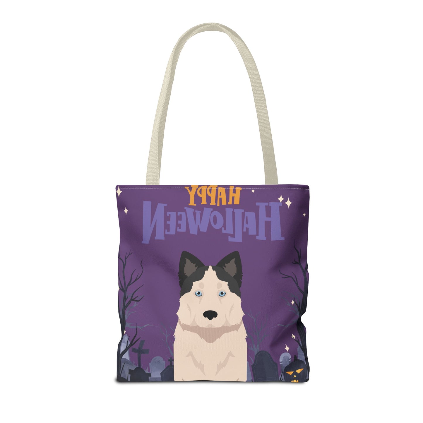 Yakutian Laika Dog Happy Halloween Tote Bag 16x16
