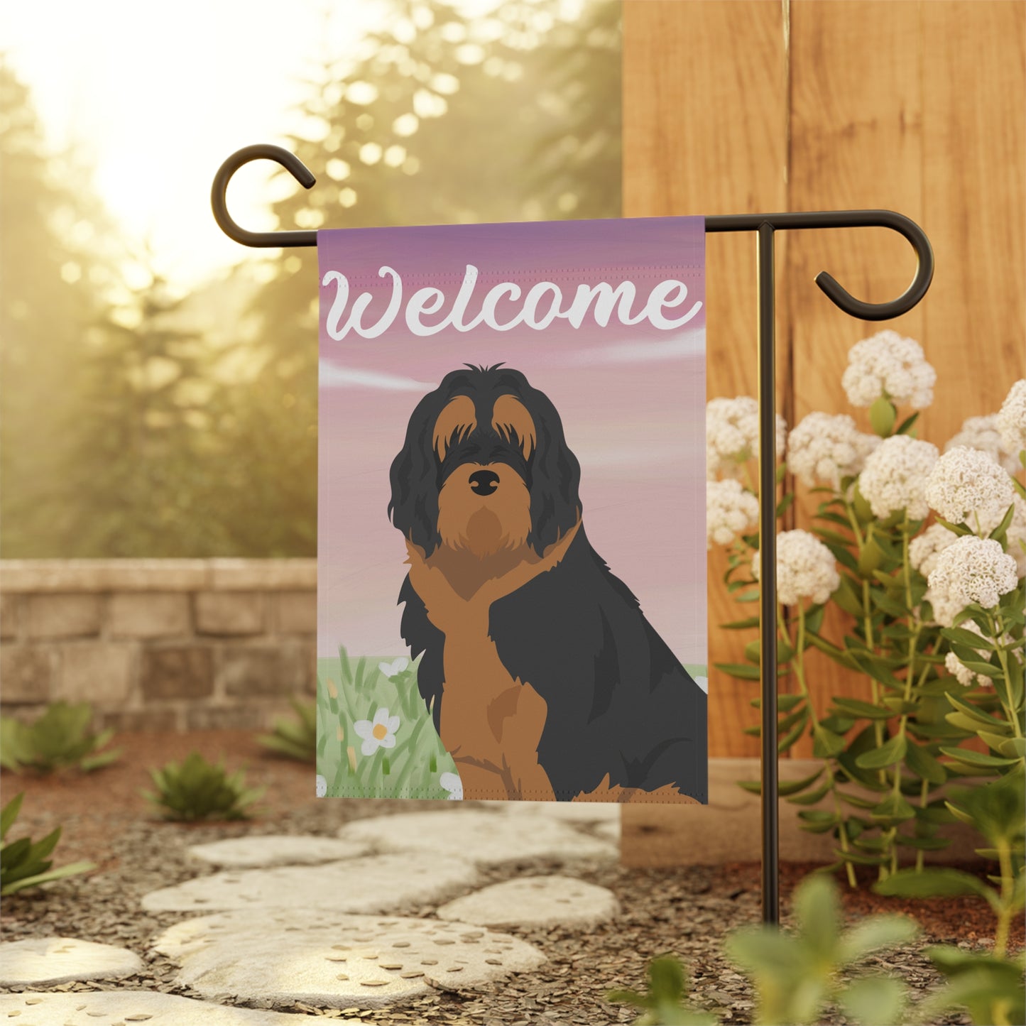Otterhound Dog Welcome Garden Flag