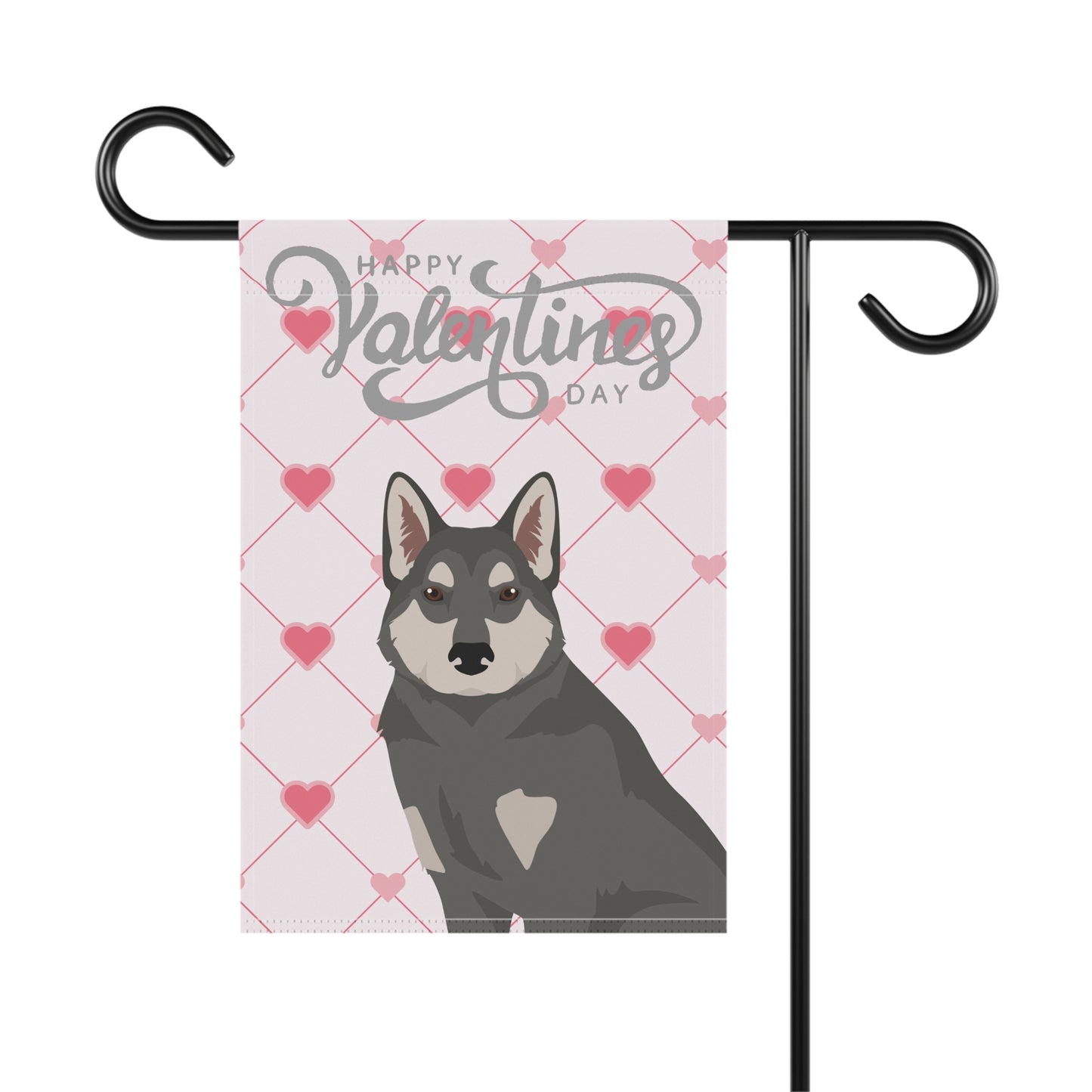 East Siberian Laika Dog Valentines Day Garden Flag