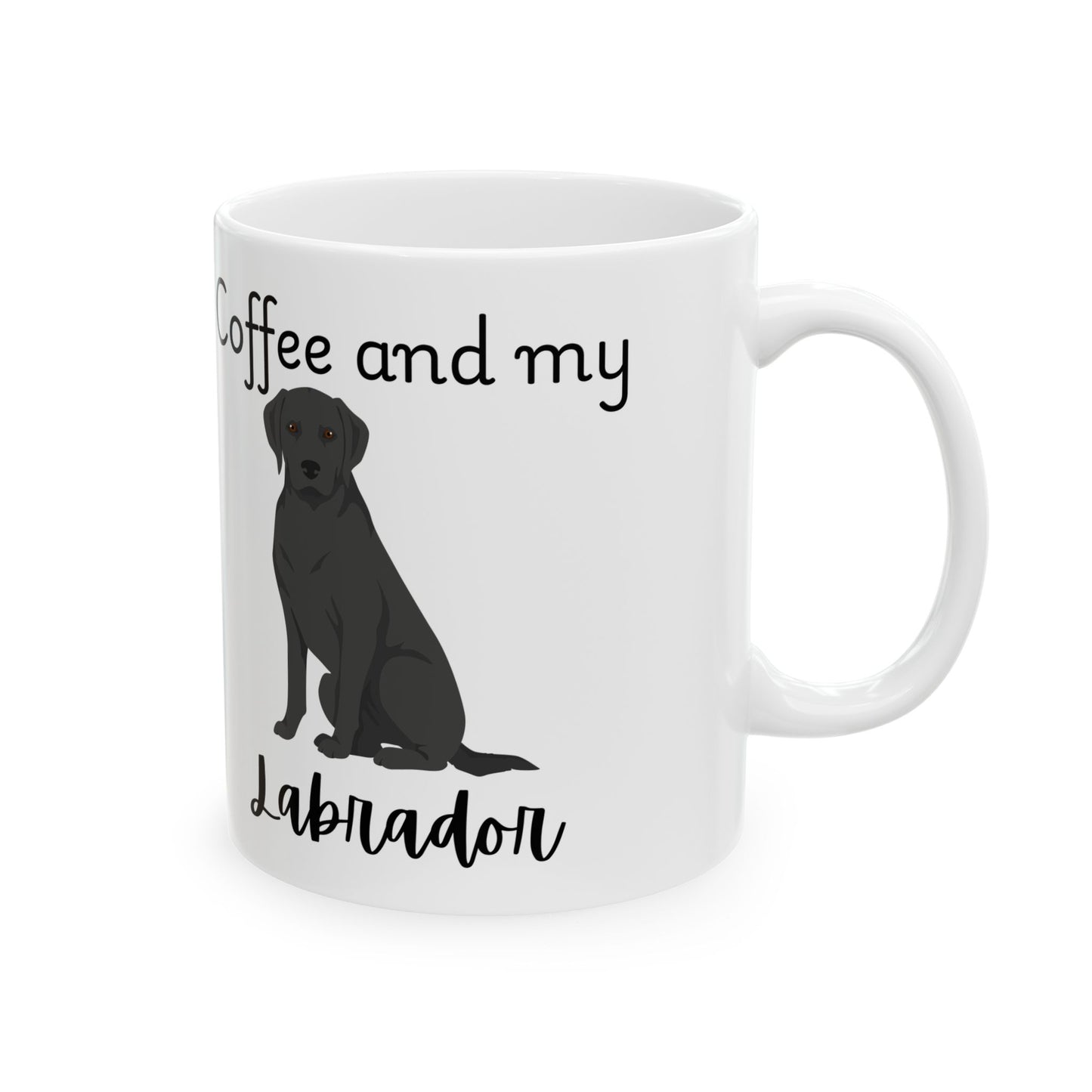 Coffee and My Labrador Ceramic Mug | Dog Lover Gift, Pet Owner Cup, Cute Mug for Dog Moms, Funny Mug for Coffee Lovers