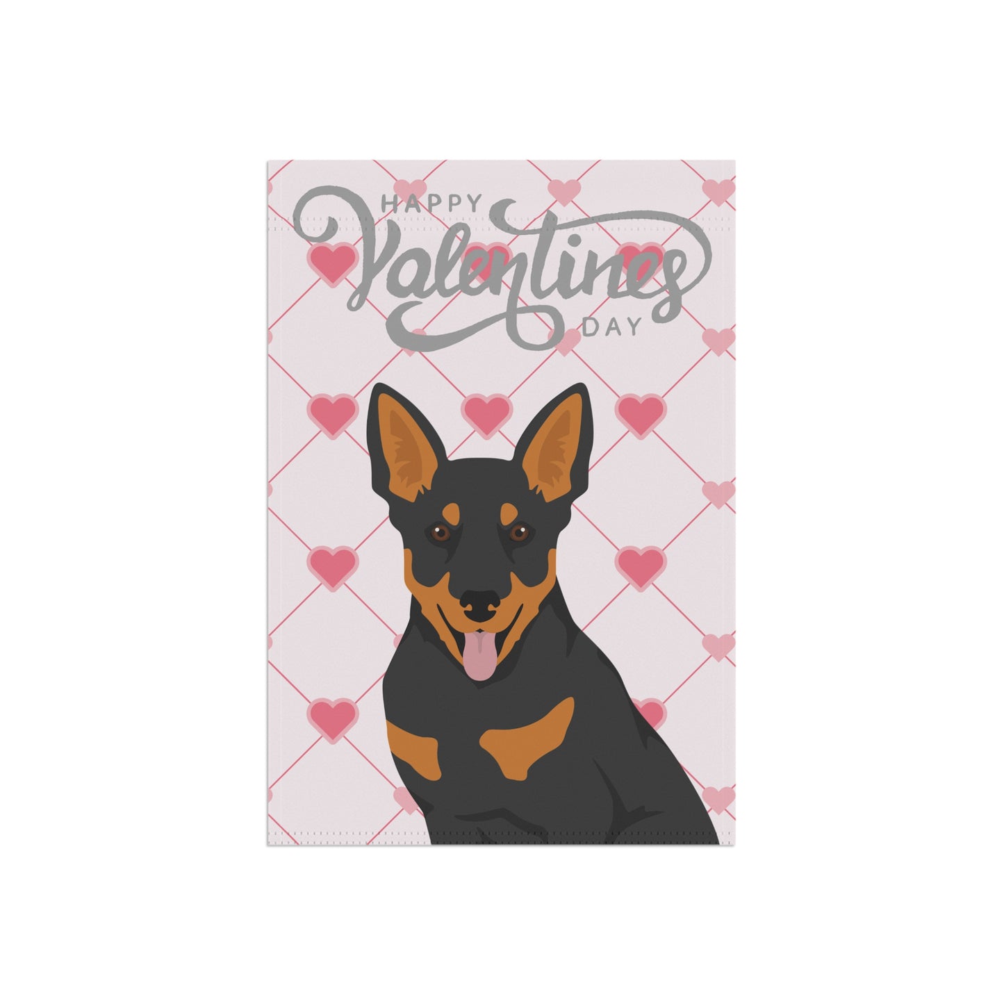 Lancashire Heeler Dog Valentines Day Garden Flag