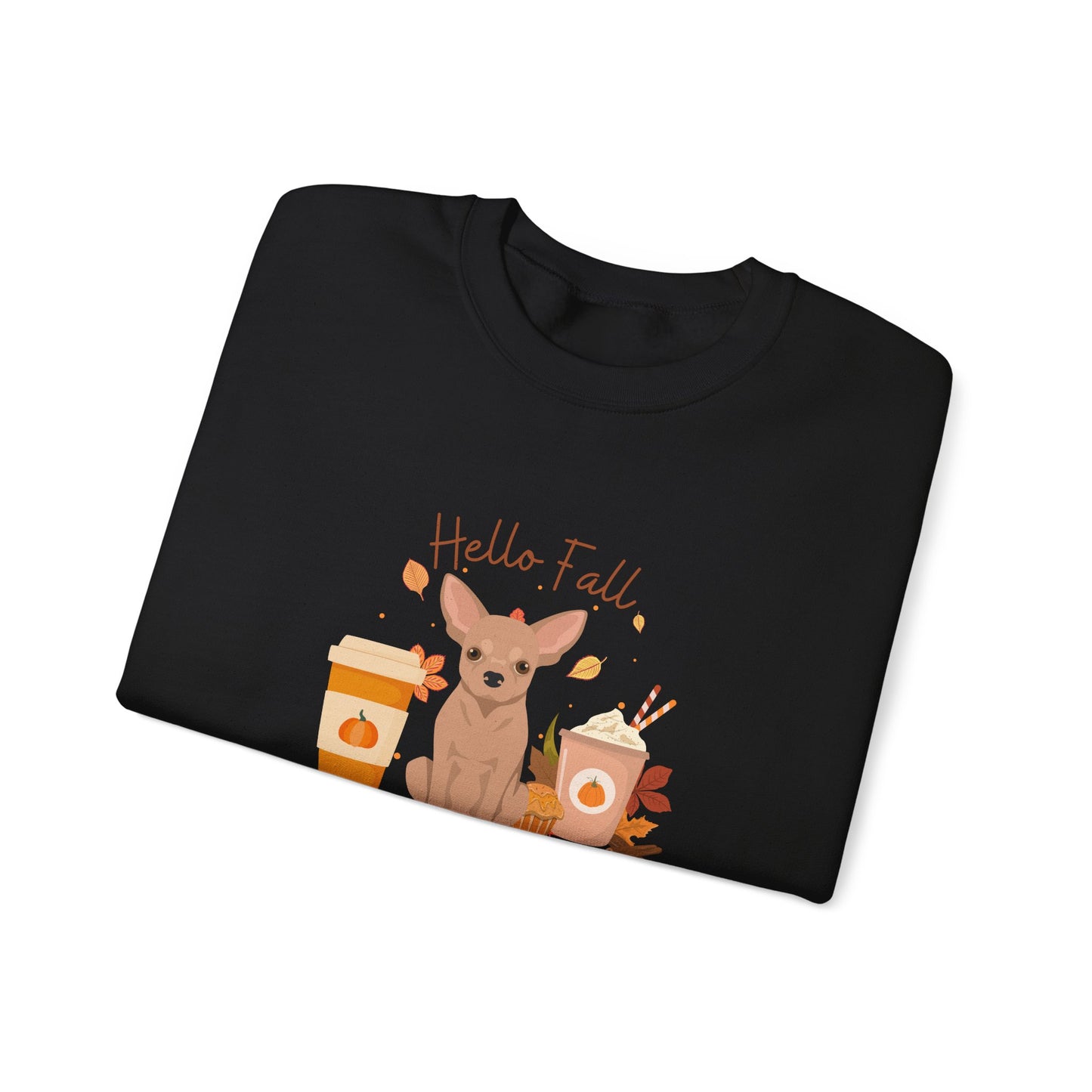 Chihuahua Dog Fall Unisex Heavy Blend Crewneck Sweatshirt