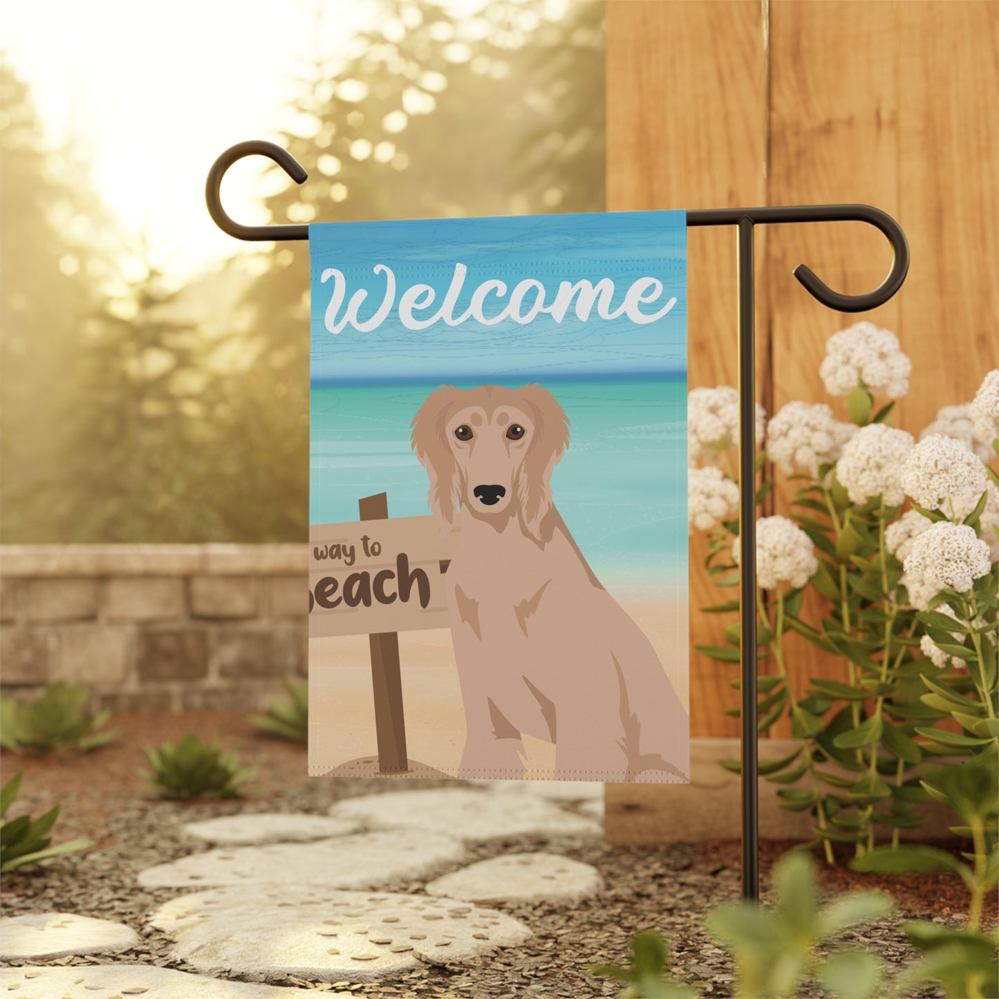 Saluki Dog Garden Flag