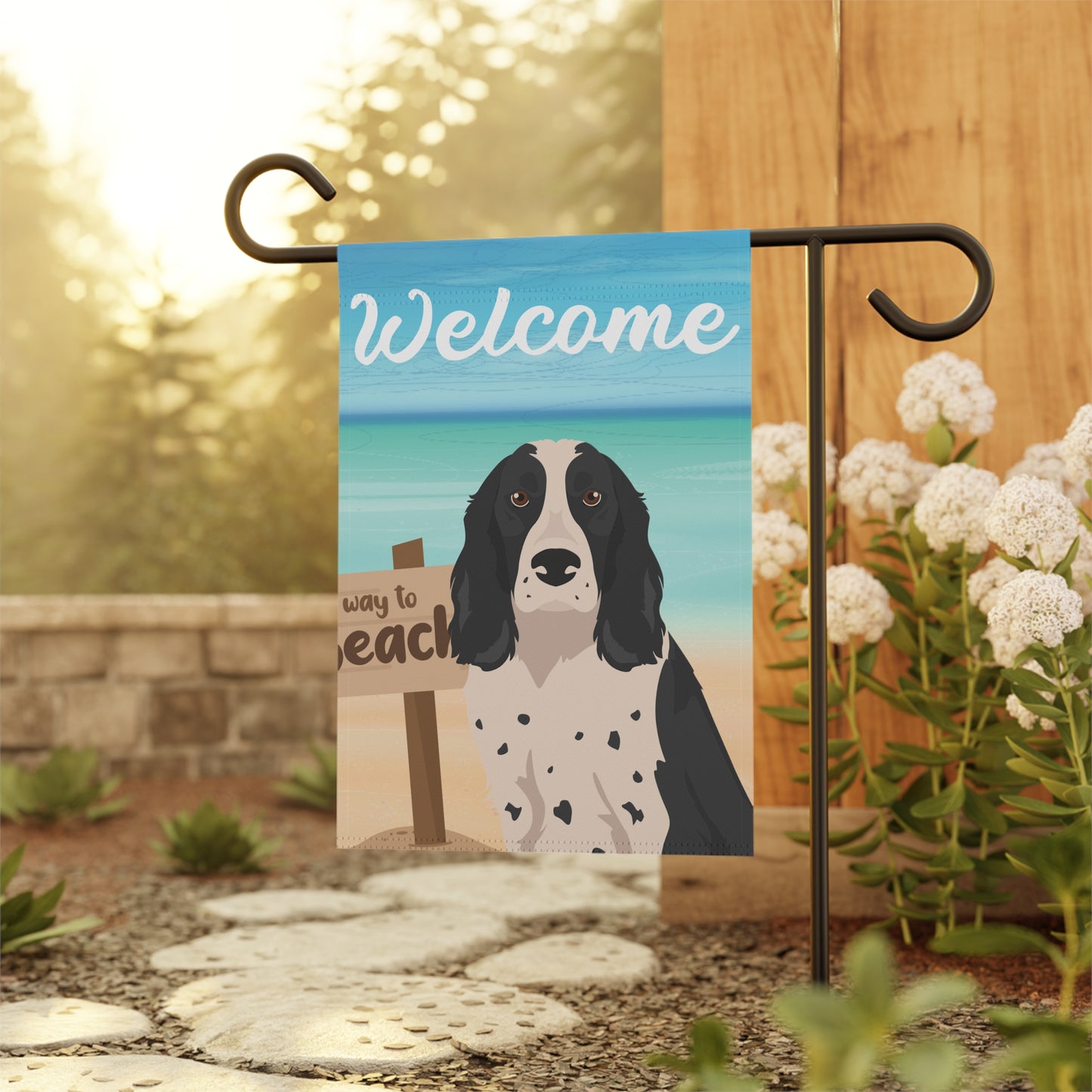 Russian Spaniel Dog Garden Flag