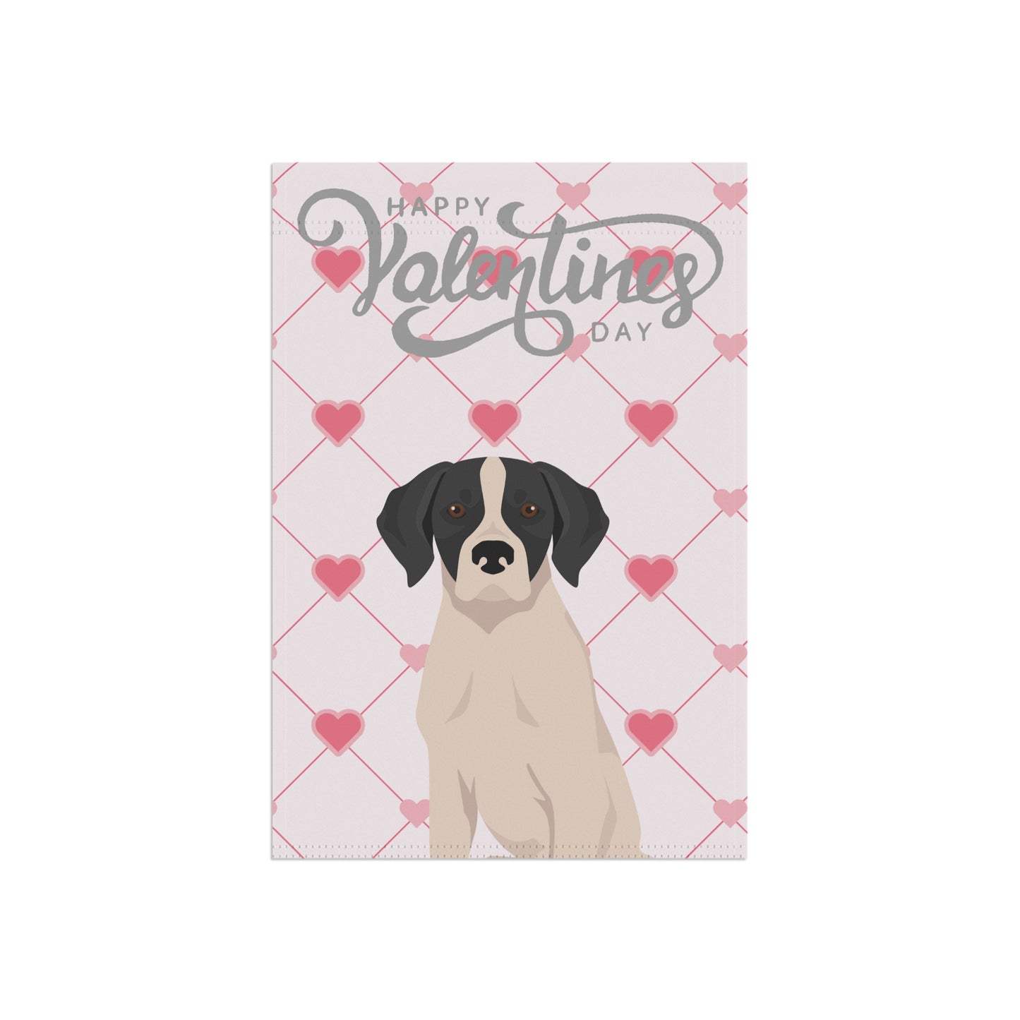 Pointer Dog Valentines Day Garden Flag