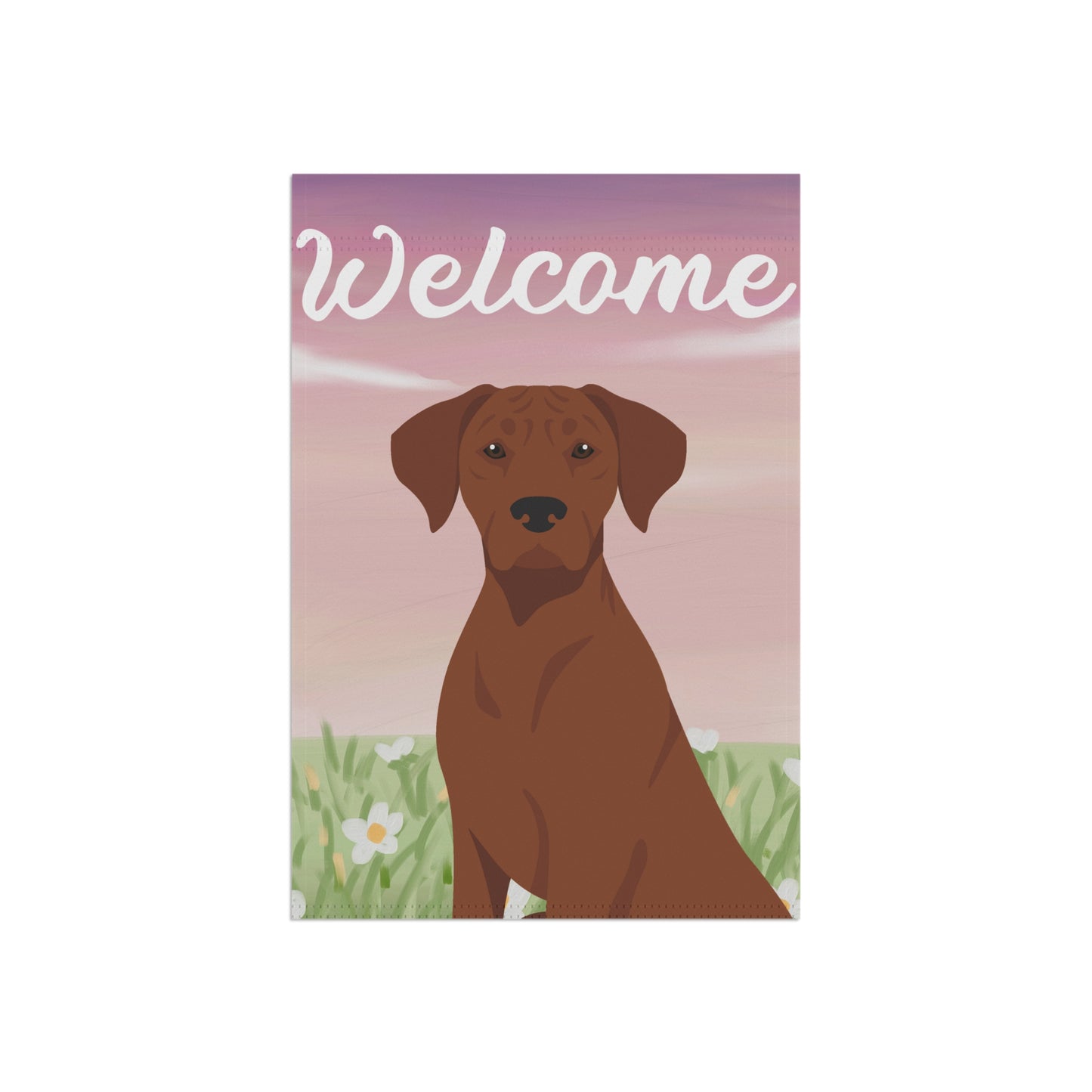 Rhodesian Ridgeback Dog Welcome Garden Flag