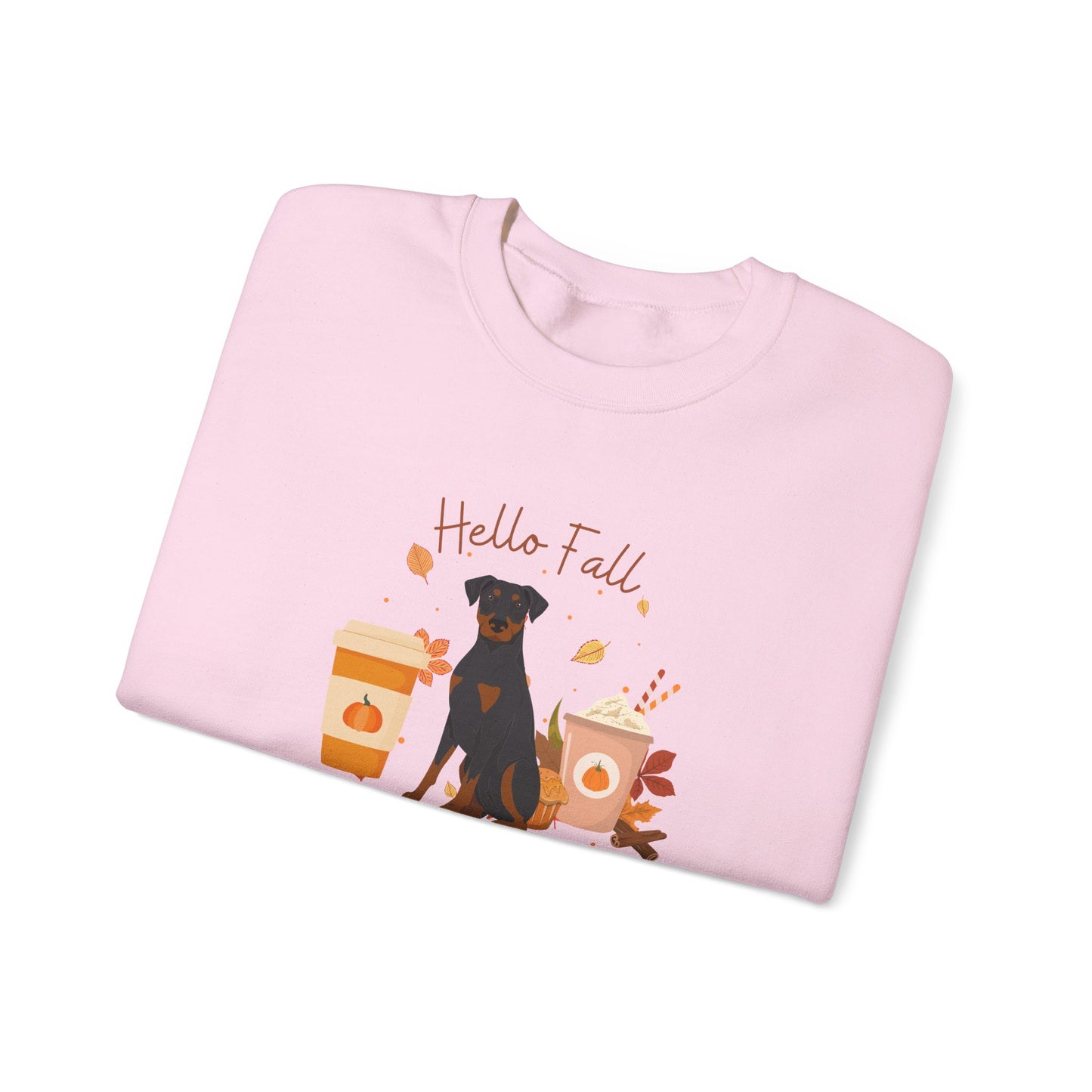 Doberman Pinscher Dog Fall Unisex Heavy Blend Crewneck Sweatshirt