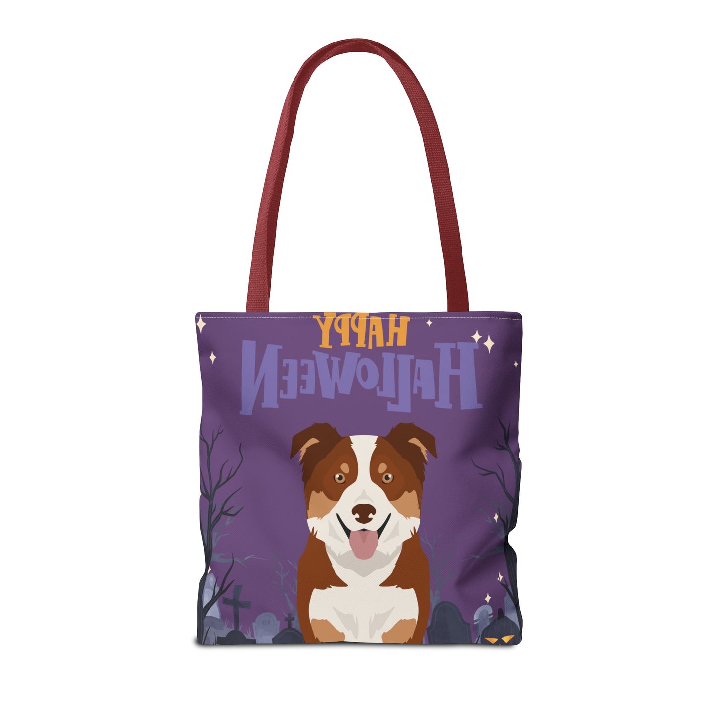 Border Collie Dog Happy Halloween Tote Bag 16x16