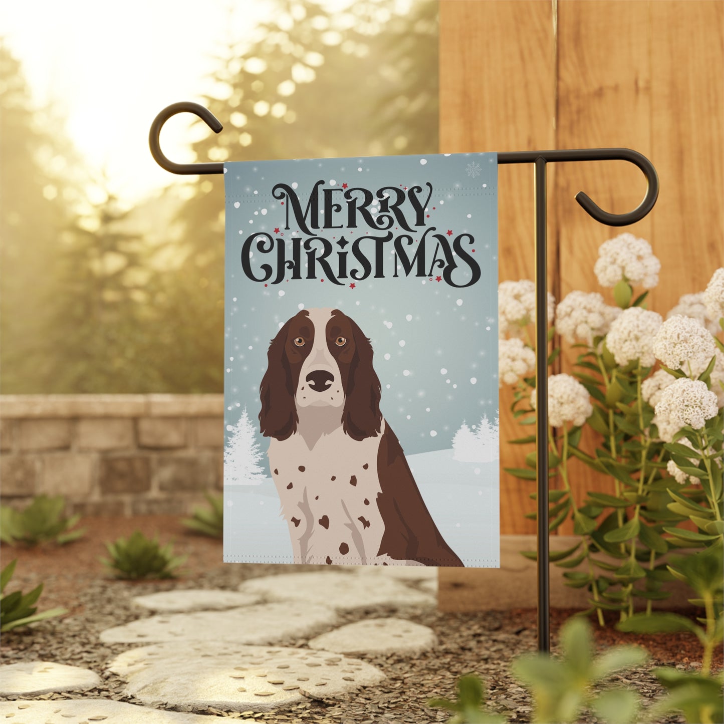Russian Spaniel Dog Garden Flag