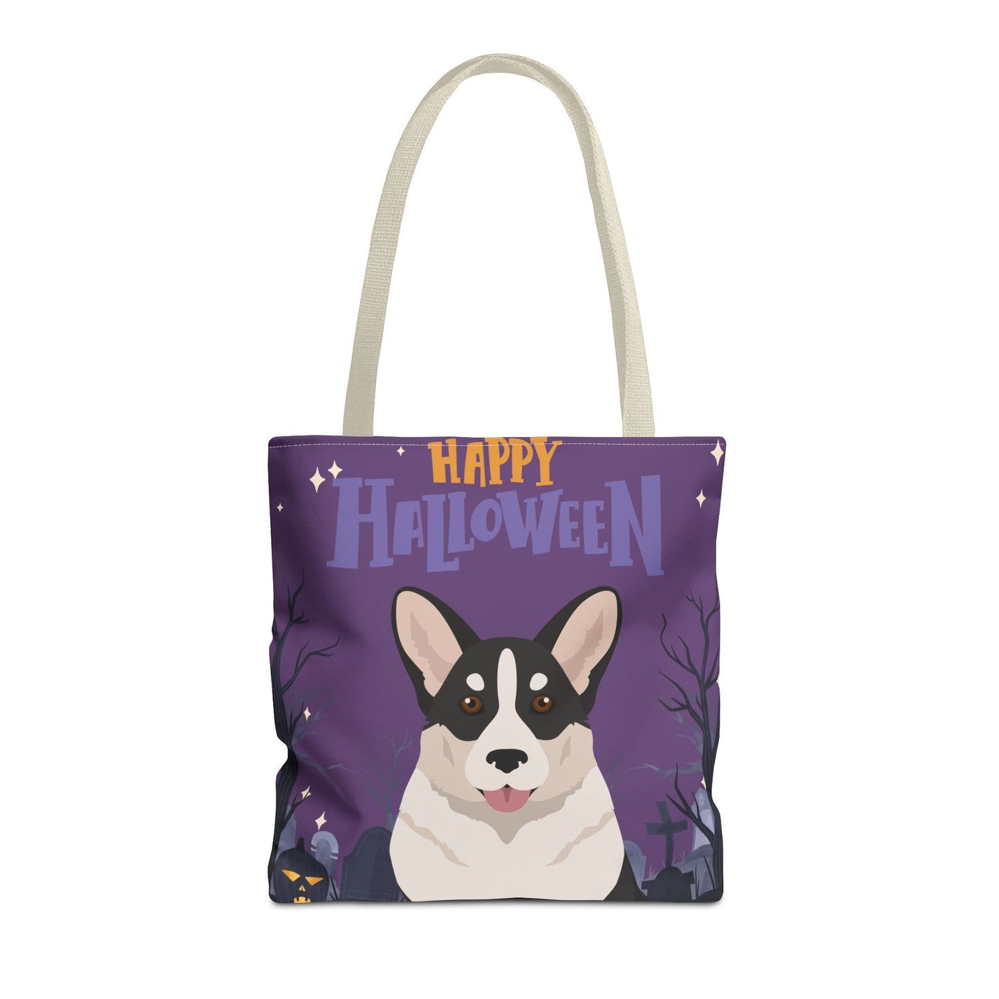 Cardigan Welsh Corgi Dog Happy Halloween Tote Bag 16x16