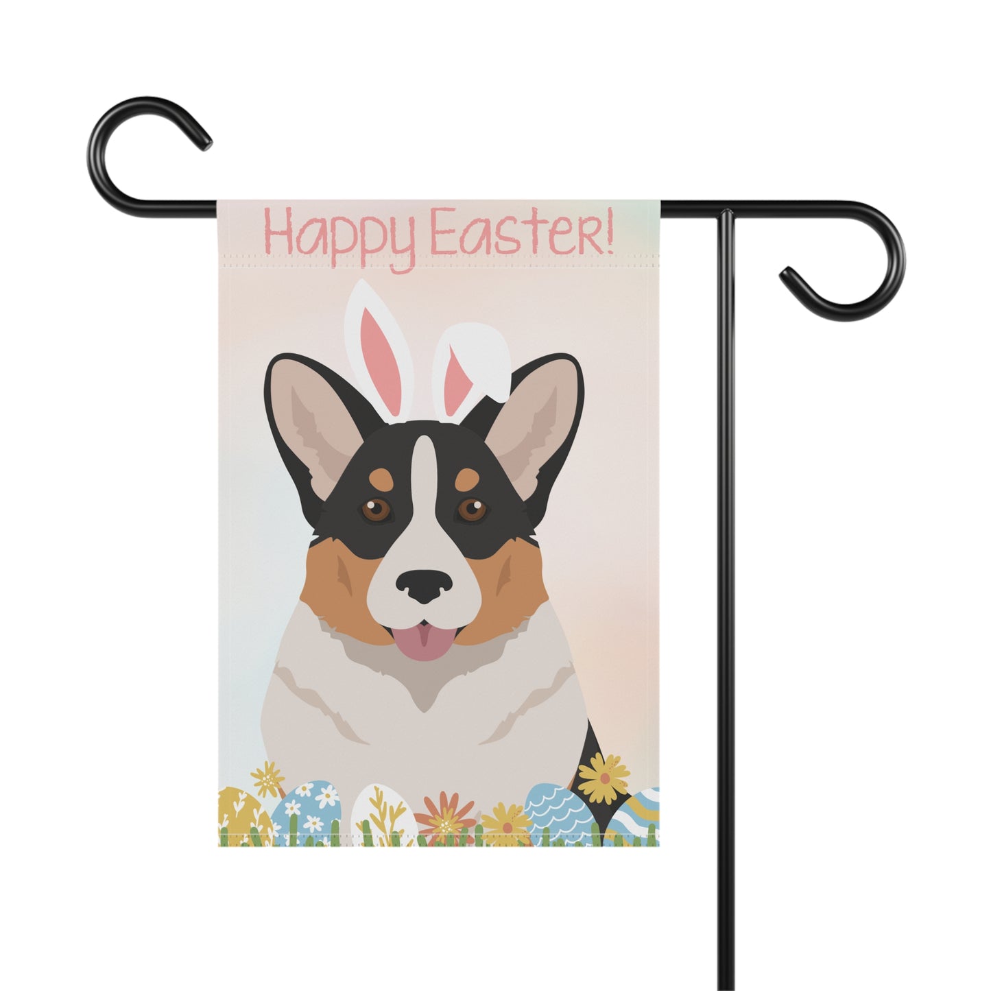 Cardigan Welsh Corgi Dog Happy Easter Garden Flag