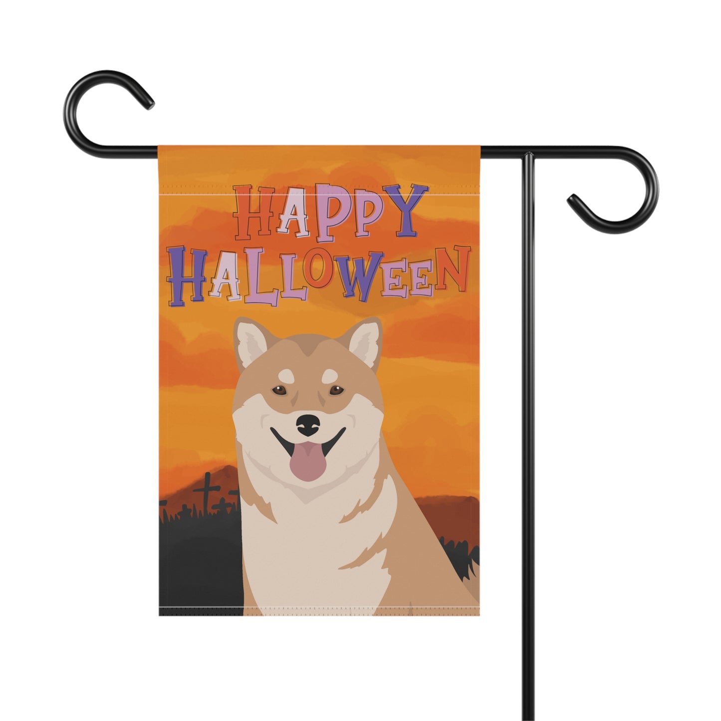 Shiba Inu Dog Halloween Garden Flag