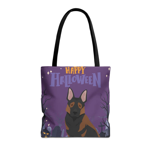 German Shepherd Dog Happy Halloween Tote Bag 16x16