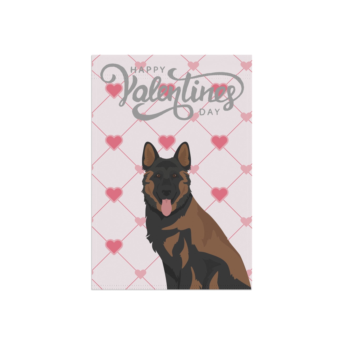 German Shepherd Dog Valentines Day Garden Flag