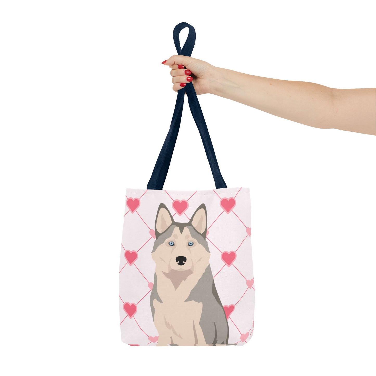 Alaskan Husky Dog Valentines Day Tote Bag, Husky Dog Mom Gift