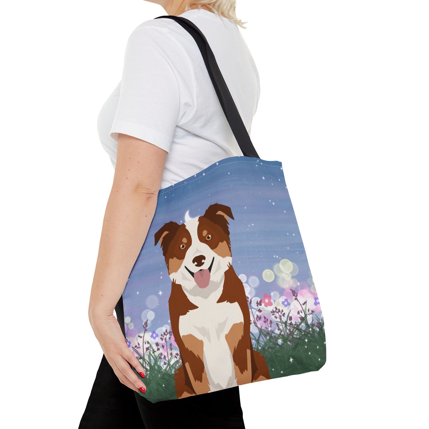 Border Collie Dog Tote Bag 16x16
