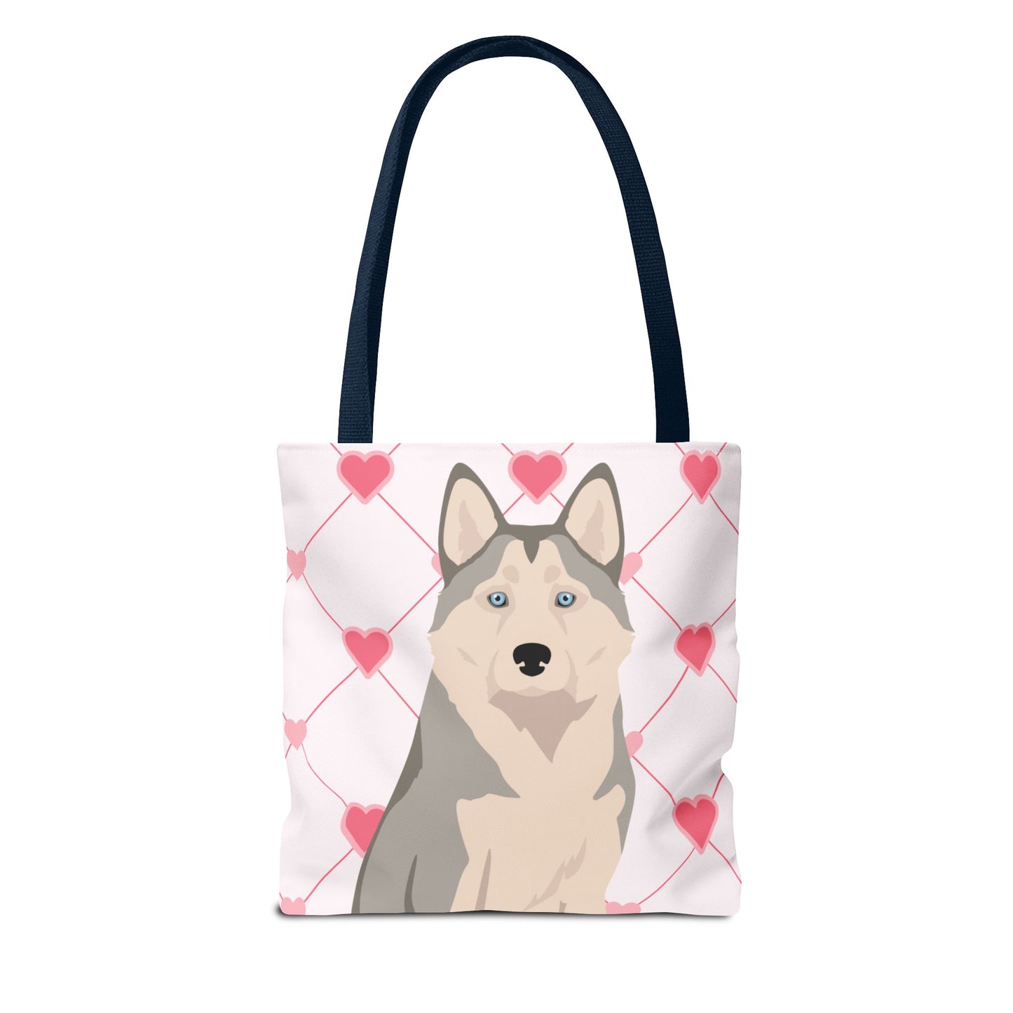 Alaskan Husky Dog Valentines Day Tote Bag, Husky Dog Mom Gift