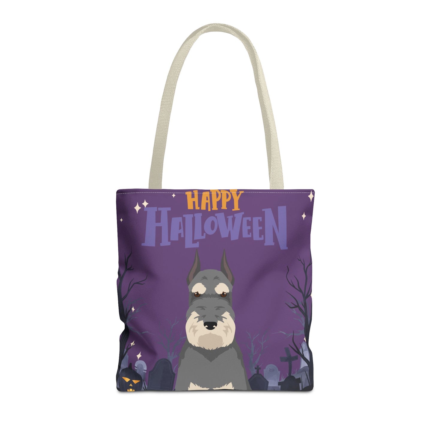 Schnauzer Dog Happy Halloween Tote Bag 16x16
