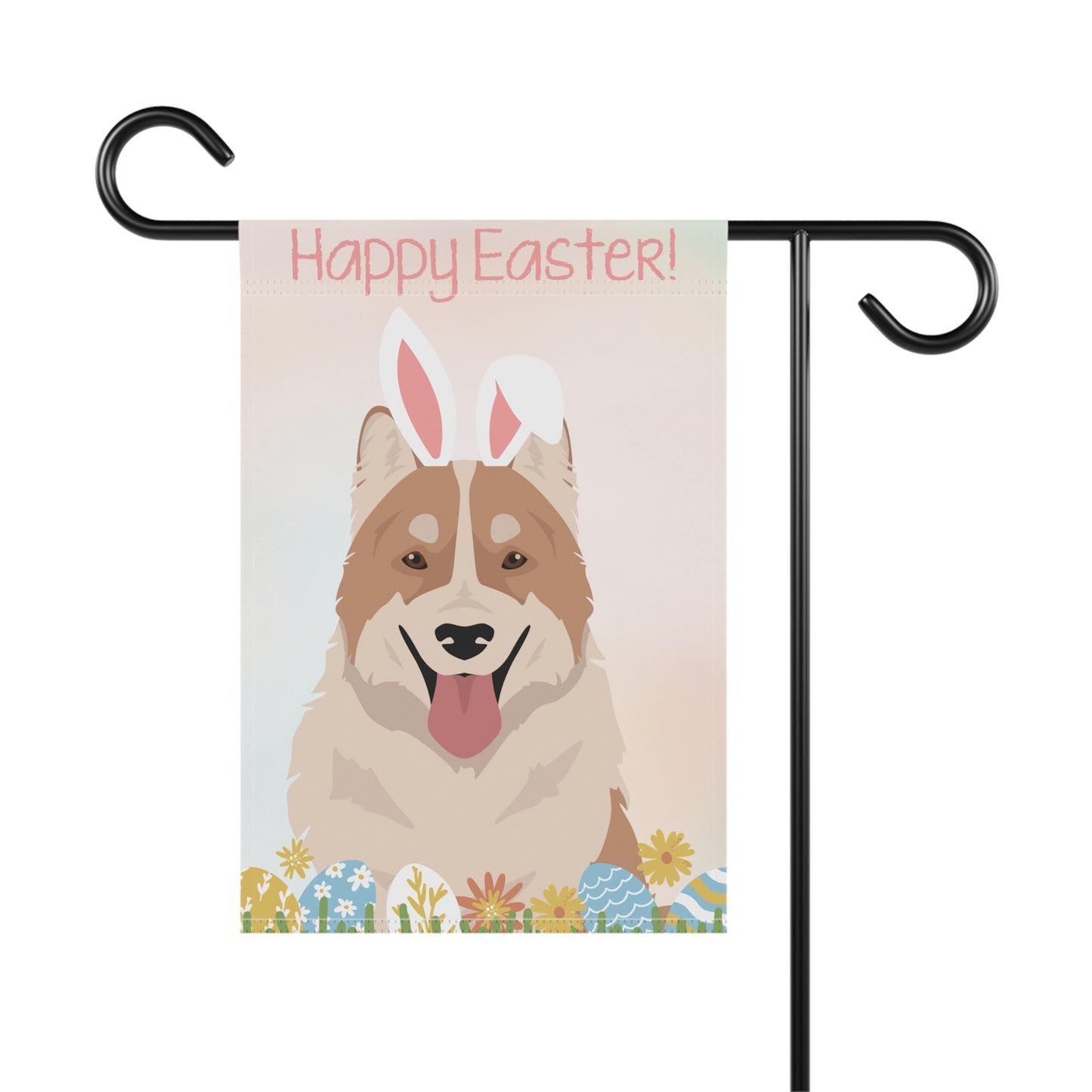 Thai Bangkaew Dog Happy Easter Garden Flag