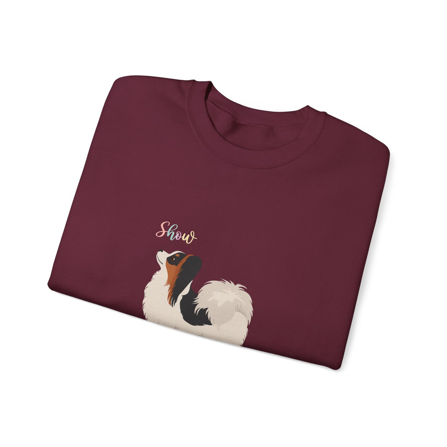Papillon Dog Unisex Heavy Blend Crewneck Sweatshirt