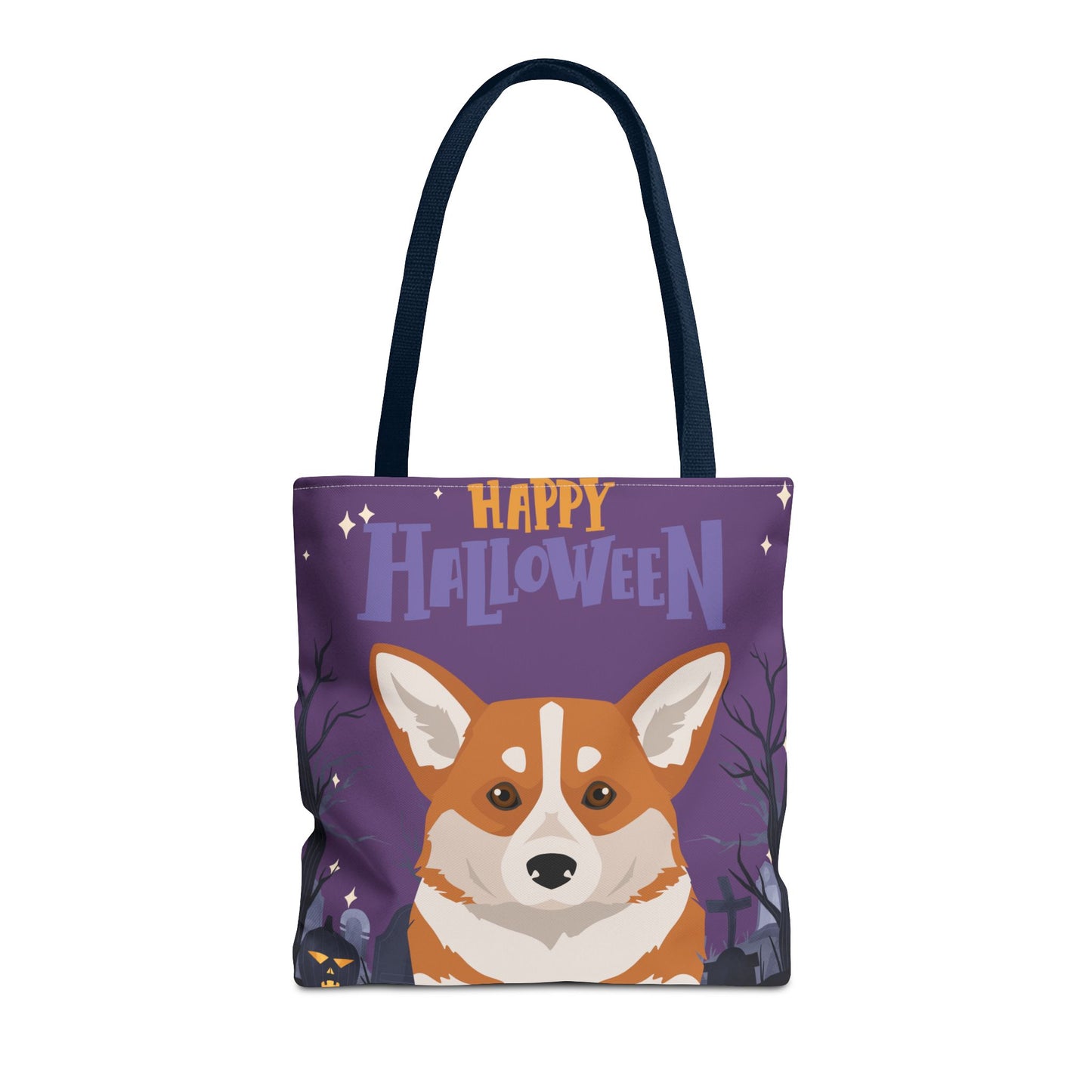 Pembroke Welsh Corgi Dog Happy Halloween Tote Bag 16x16